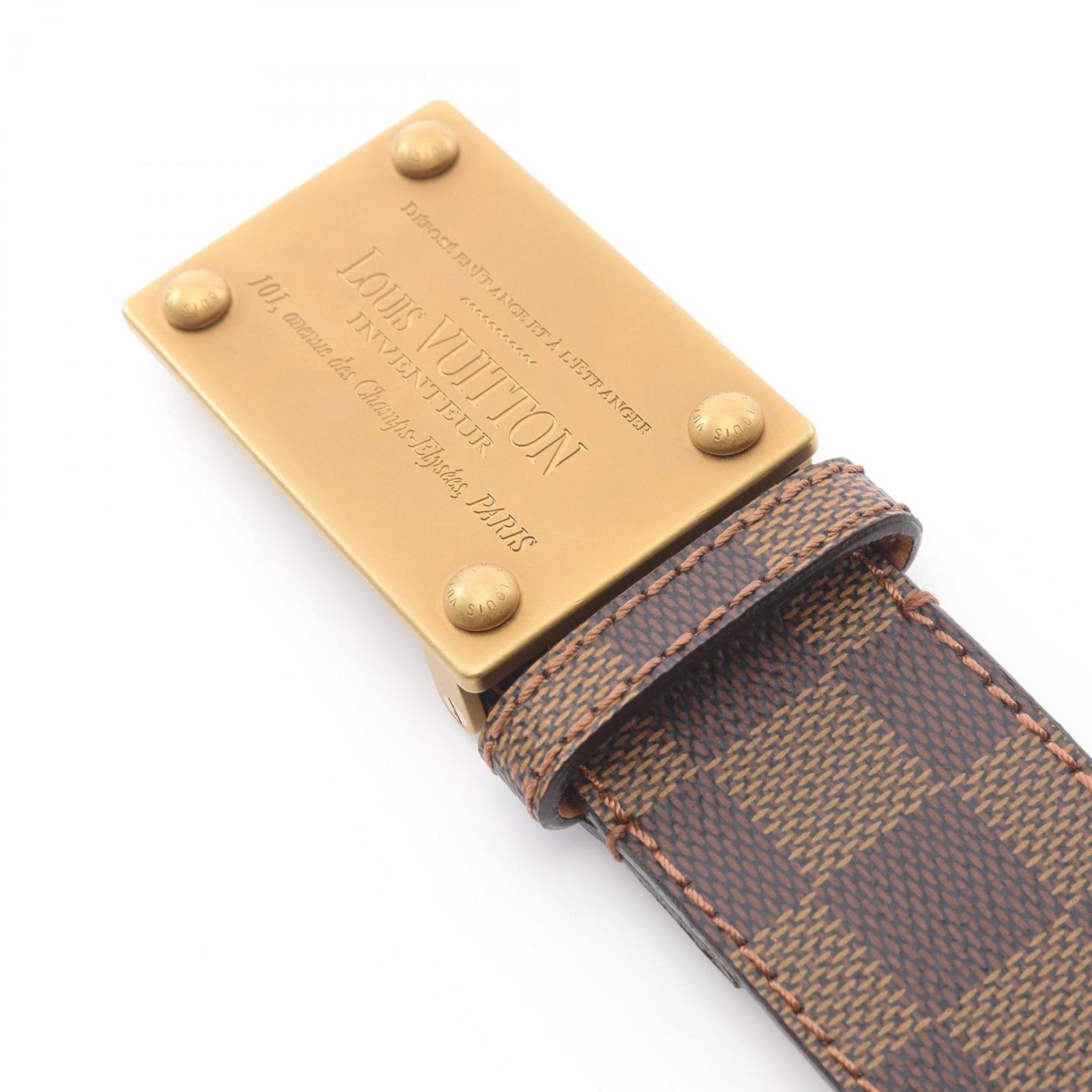Louis Vuitton Santur Aventur Belt, Coated Canvas, Damier