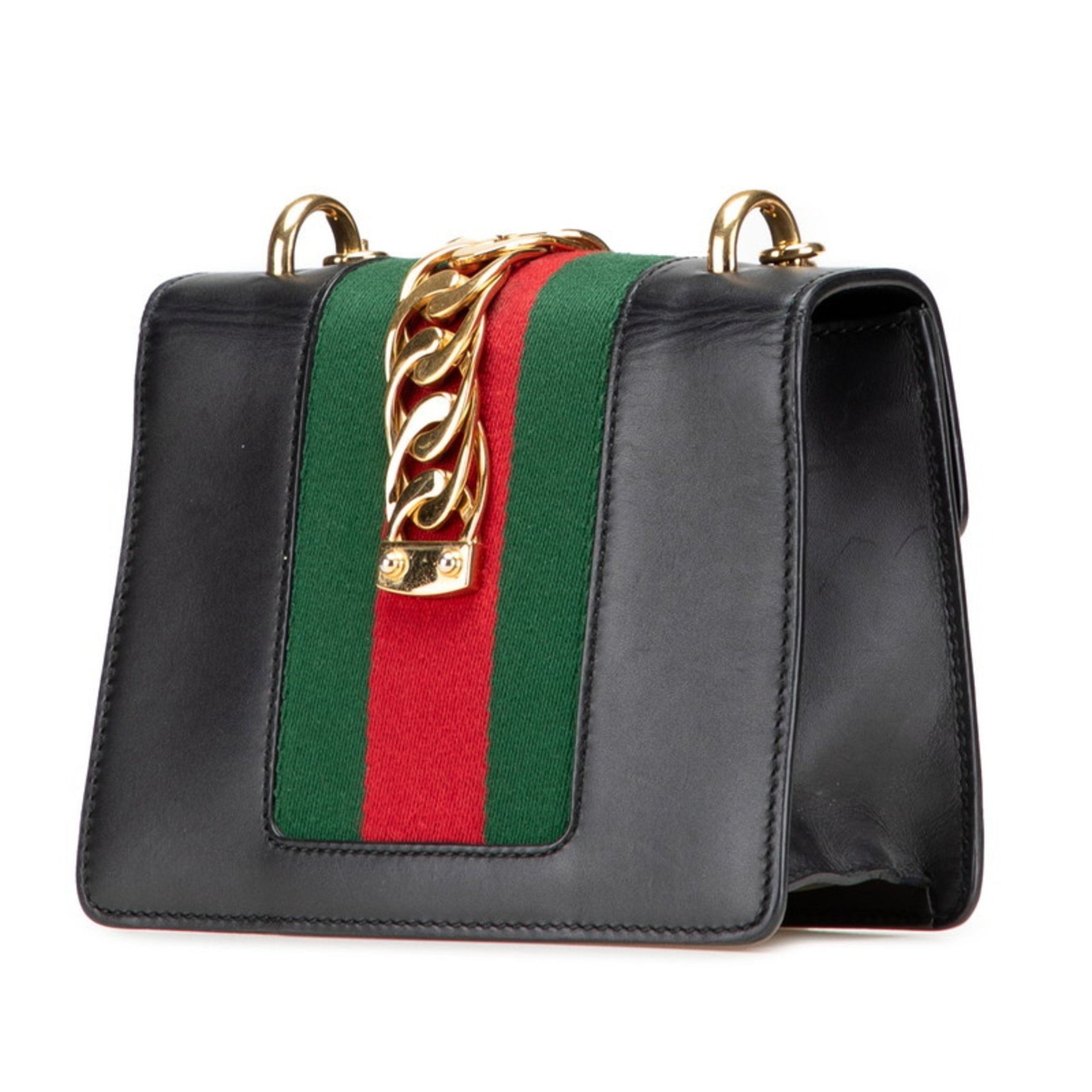 Gucci Sylvie Mini Chain Shoulder Bag Leather