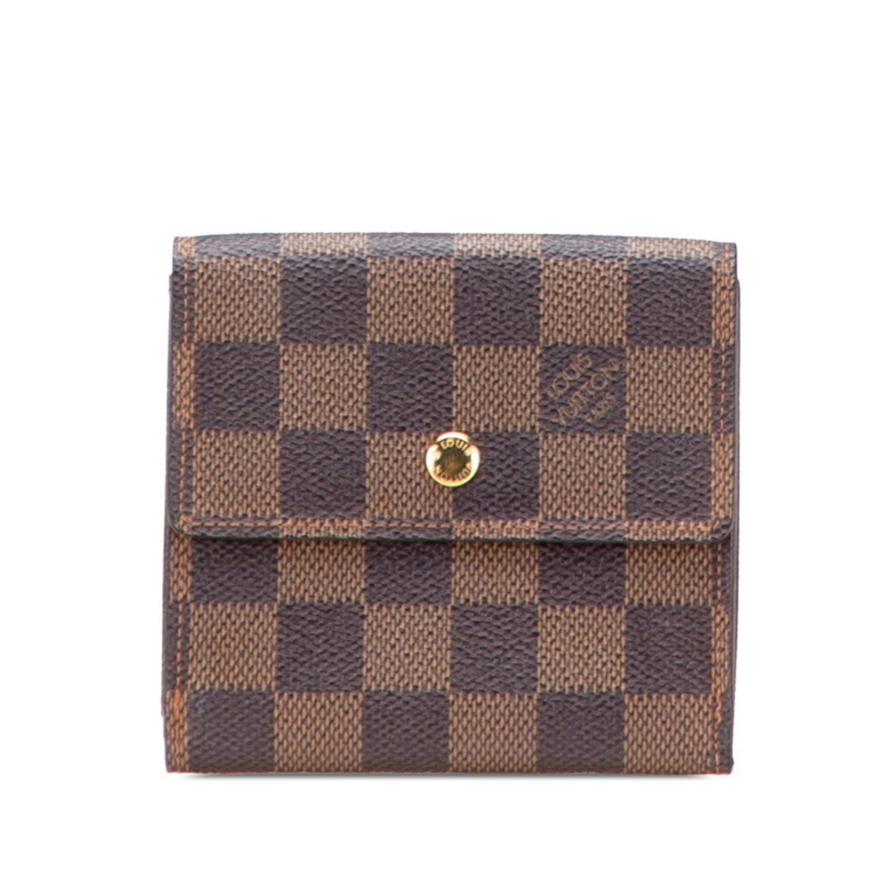Louis Vuitton Damier Portefeuille Elise Bifold Wallet Leather LOUIS VUITTON
