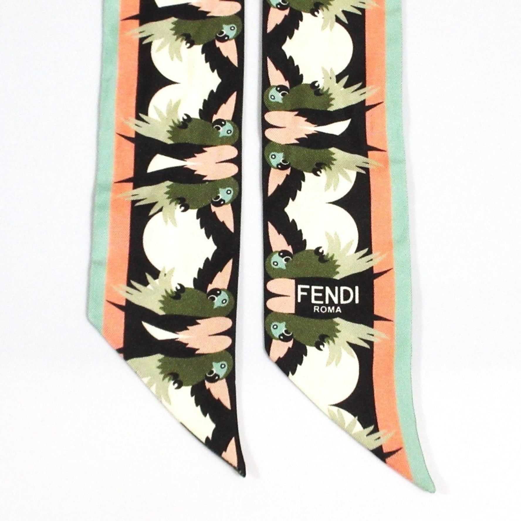 FENDI Rappy Silk Scarf Multicolor
