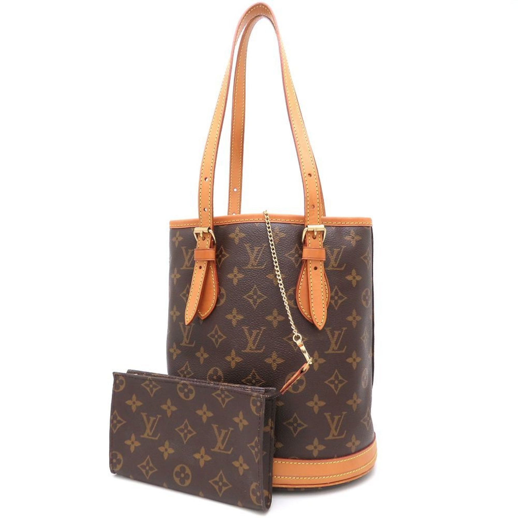 Louis Vuitton Monogram Bucket PM Tote Bag, Brown