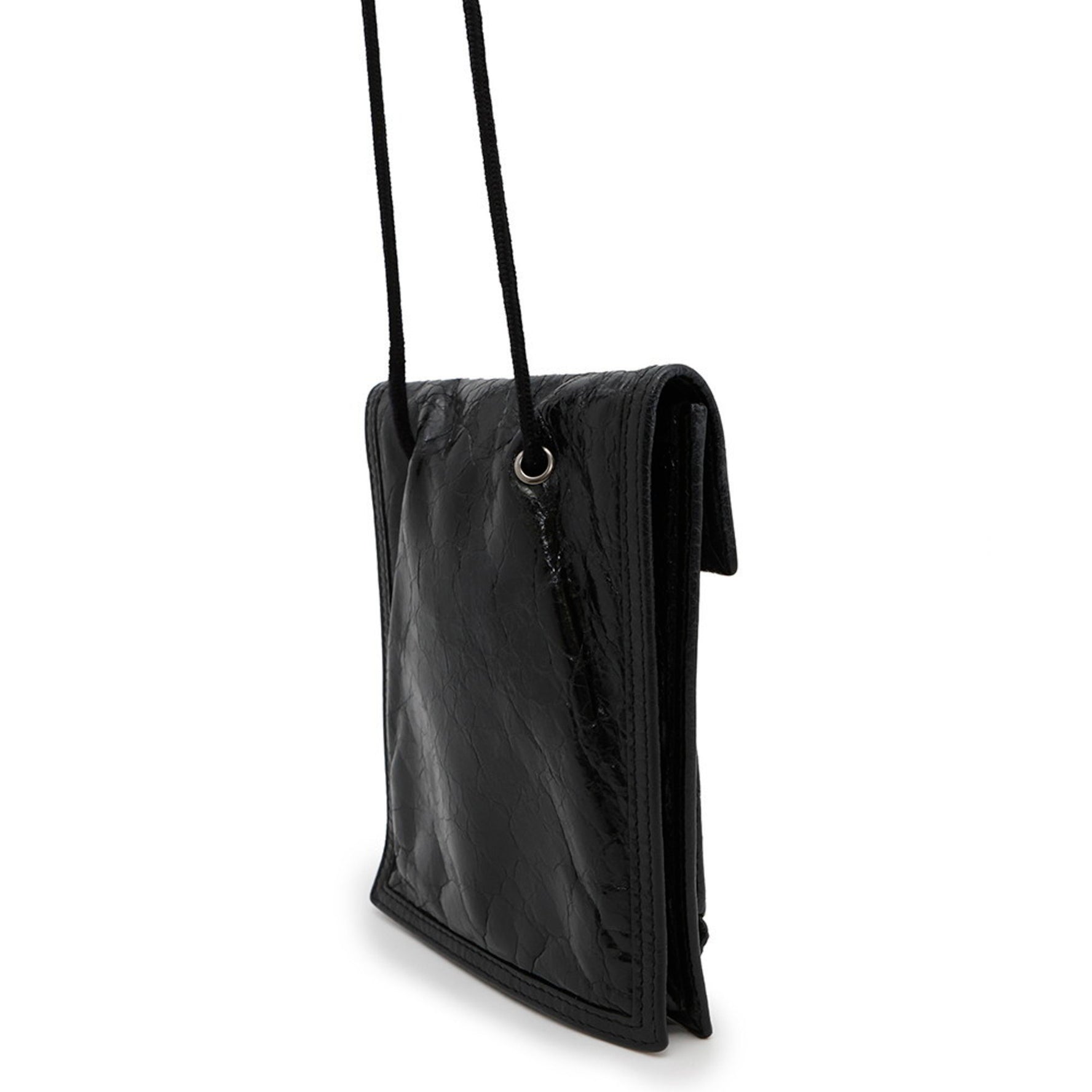 Balenciaga Explorer Leather Shoulder Pouch BALENCIAGA Sacoche Black