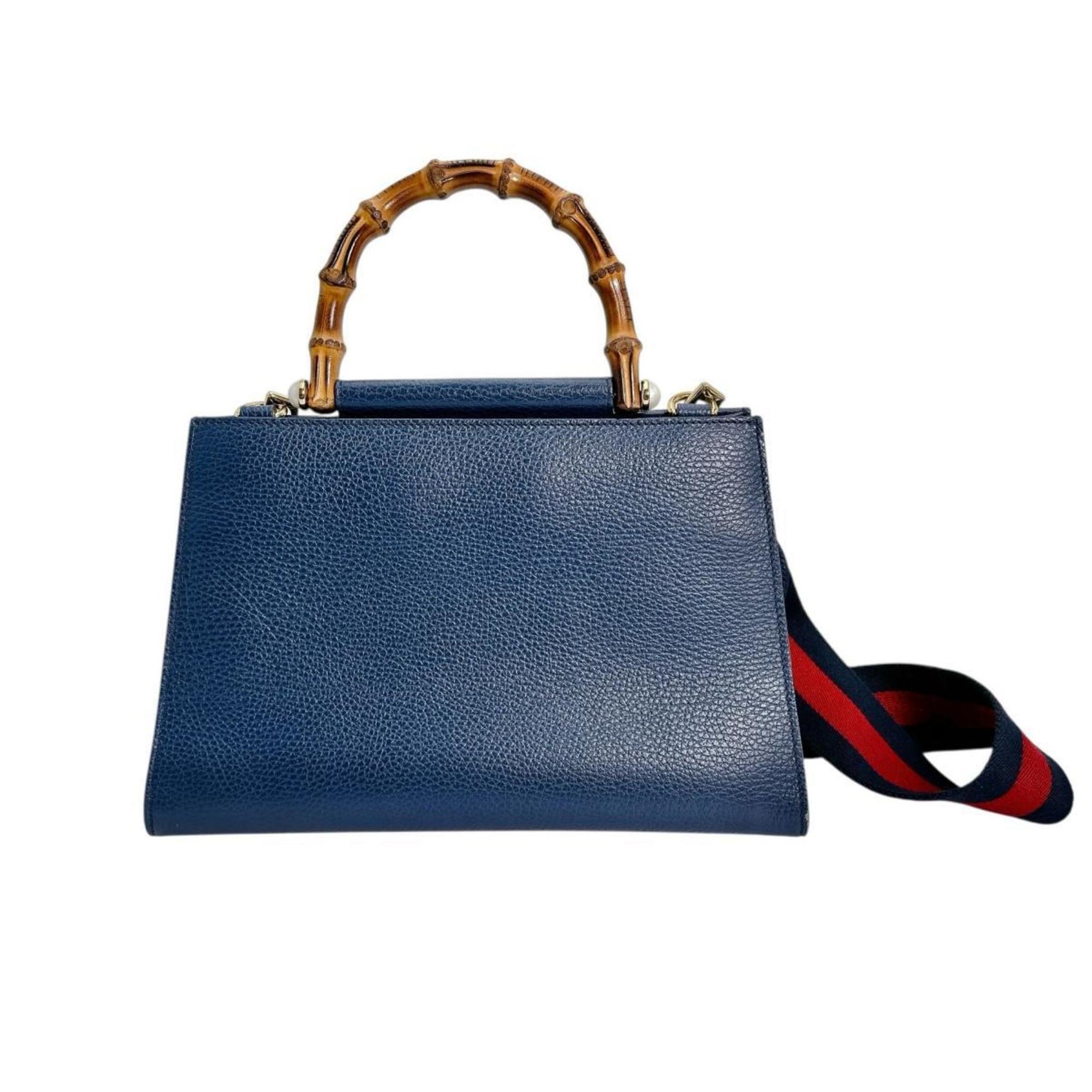 GUCCI Handbag Bamboo Leather