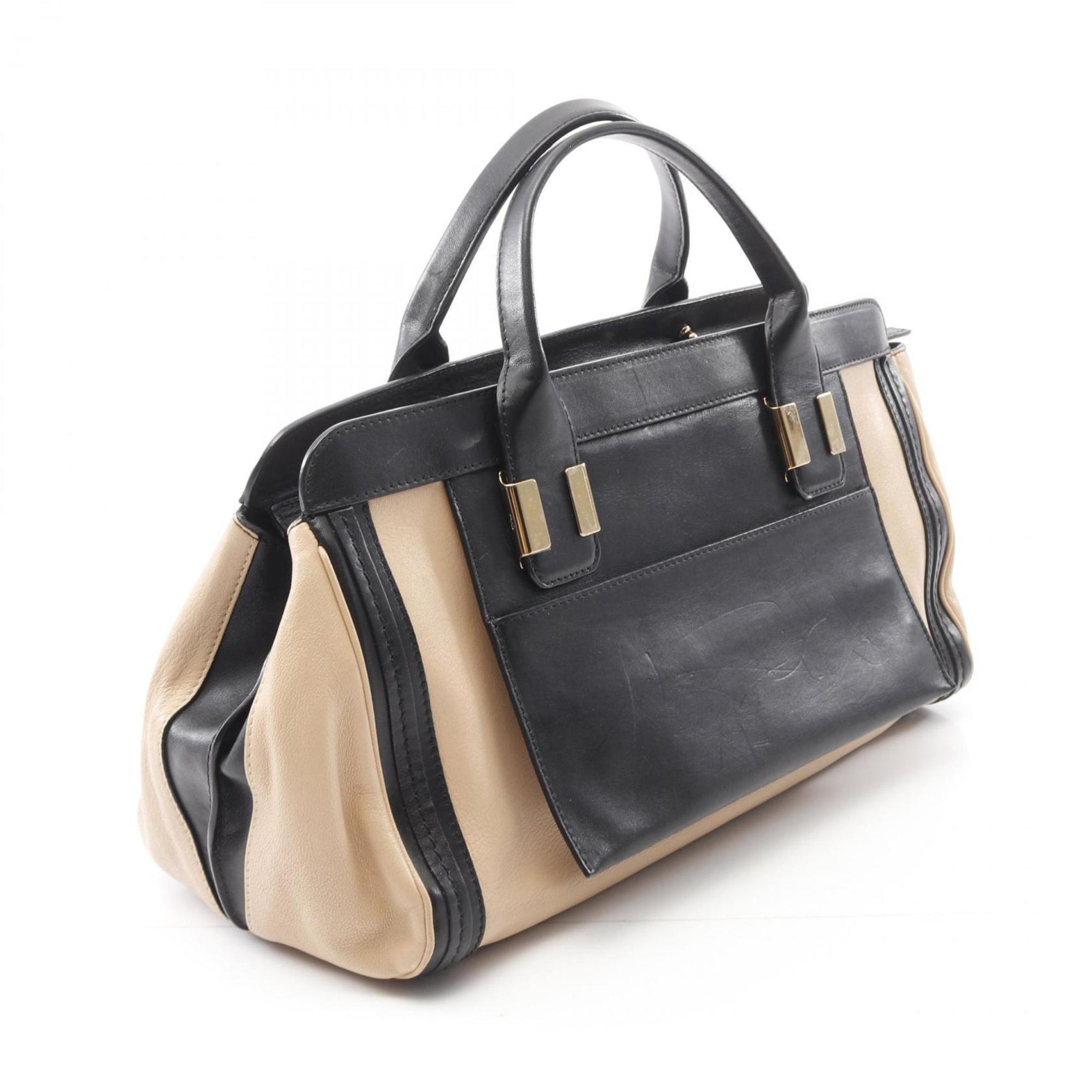 Chloé Chloe ALICE handbag, leather, beige/black