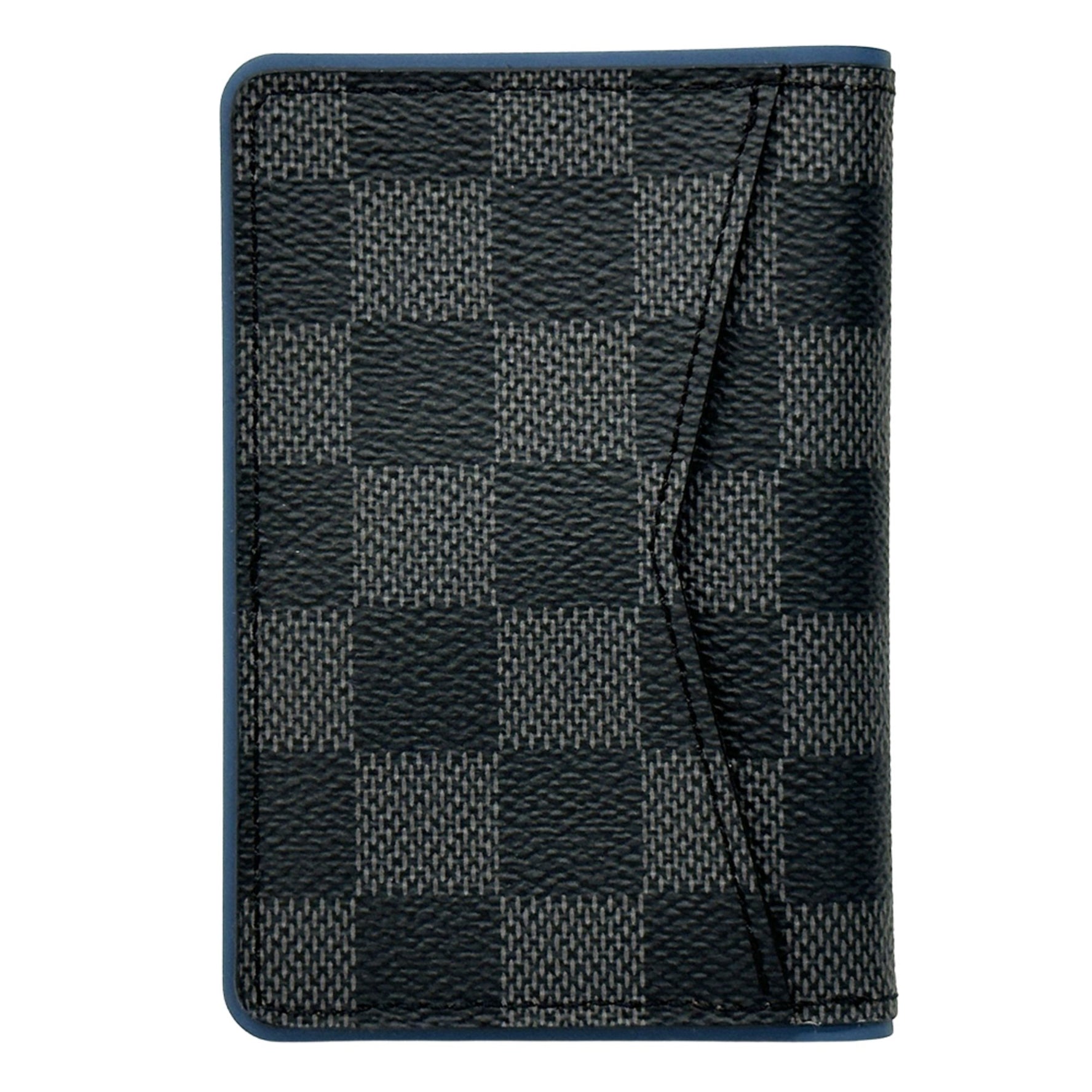 Louis Vuitton Damier Graphite Card Case, Brand, Canvas Organizer de Poche, Black, Navy, Gray, Pass Case