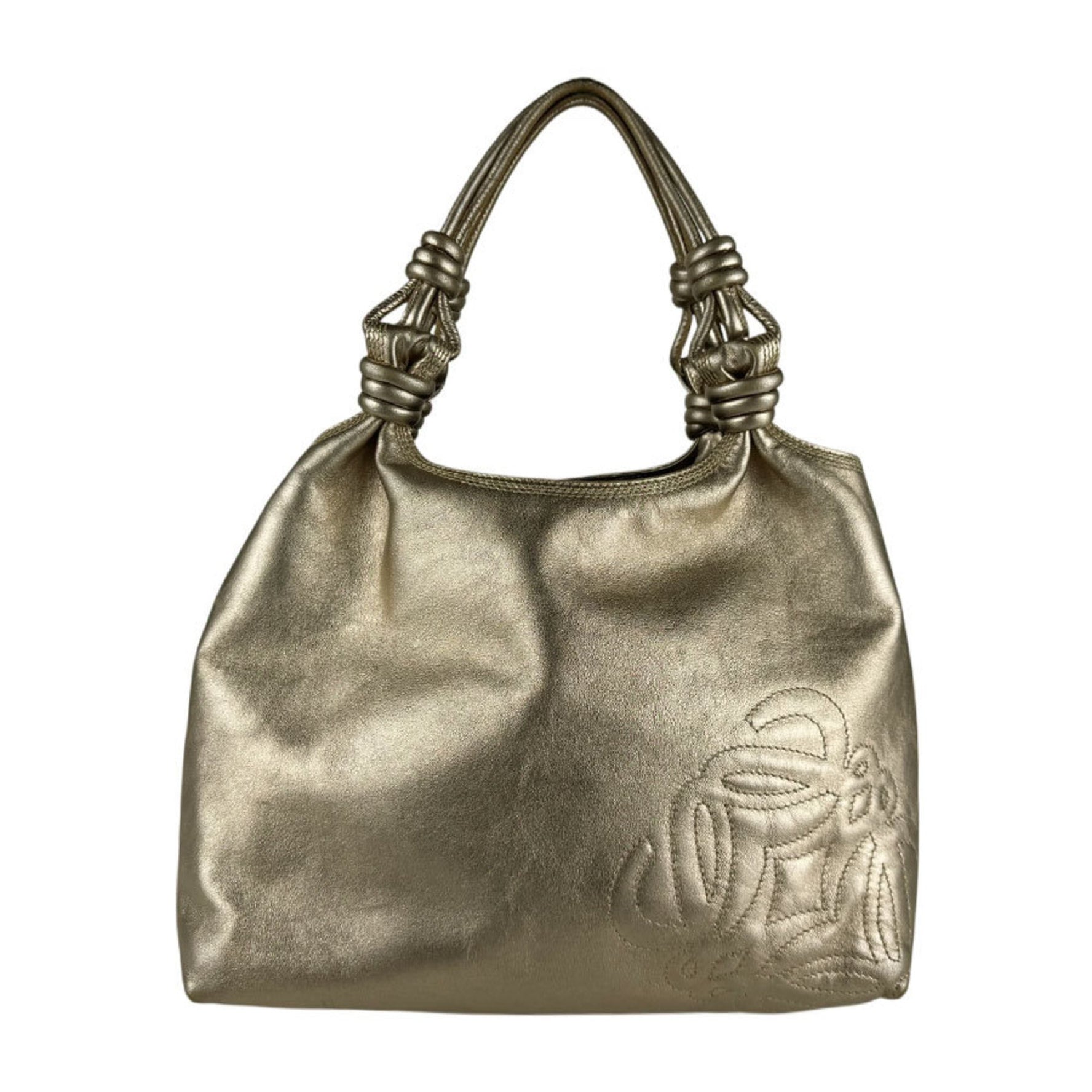 LOEWE Women's Gold Leather Handbag Z6659