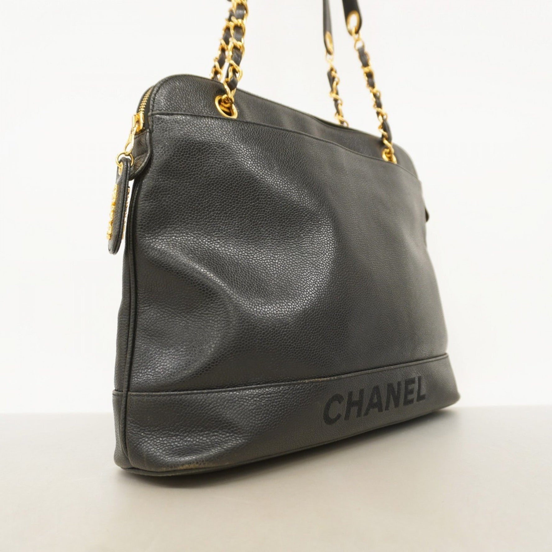 Chanel Shoulder Bag Chain Caviar Skin
