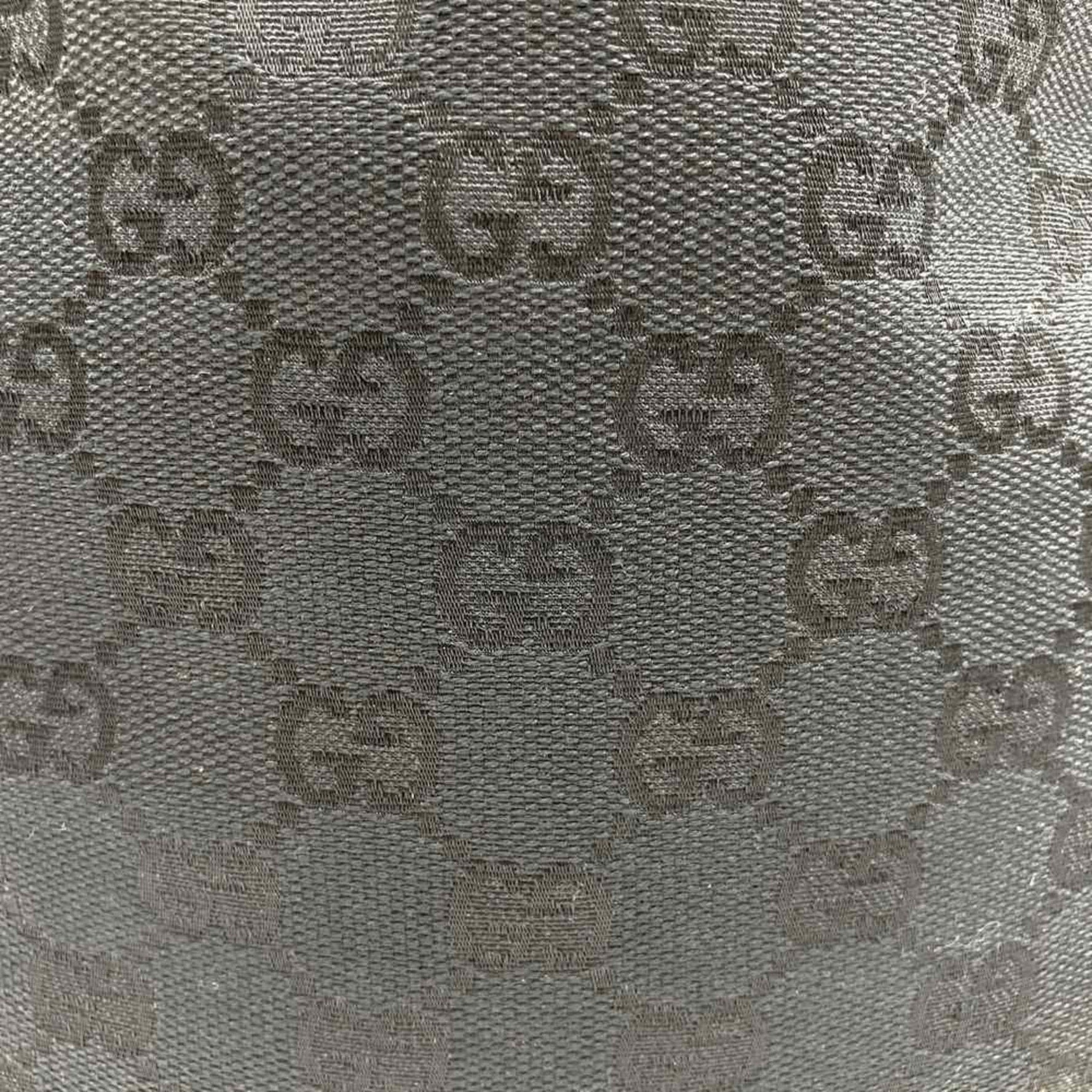 GUCCI Tote Bag in Black GG Canvas/Leather for Men and Women