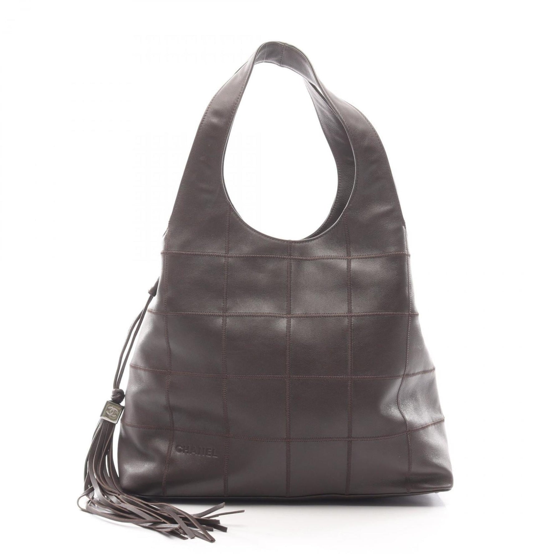 CHANEL Chocolate Bar Stitch Shoulder Bag, Leather