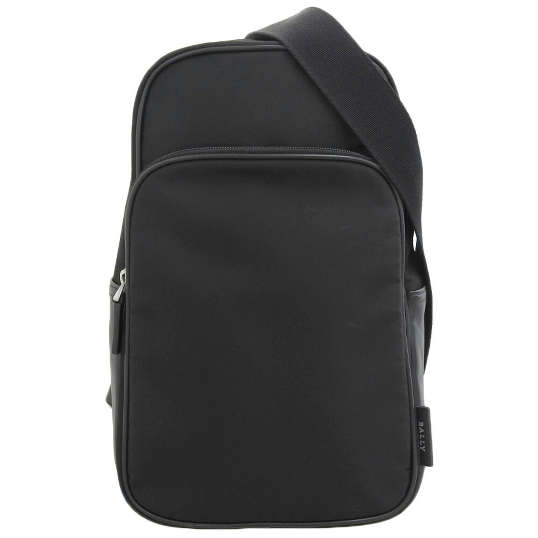 BALLY Body Bag Nylon Leather Black