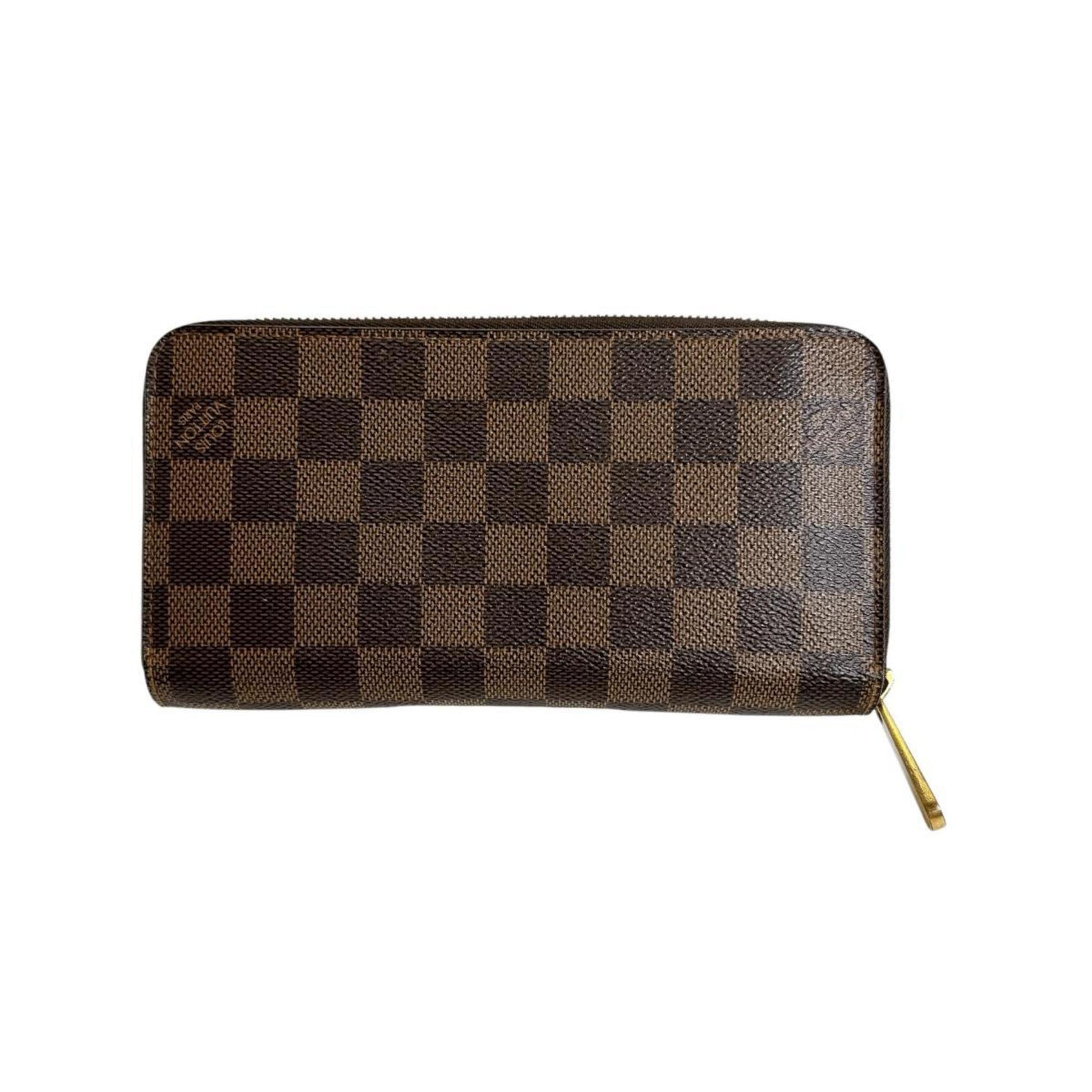 Louis Vuitton Damier Zippy Wallet in Canvas, Brown, N41661