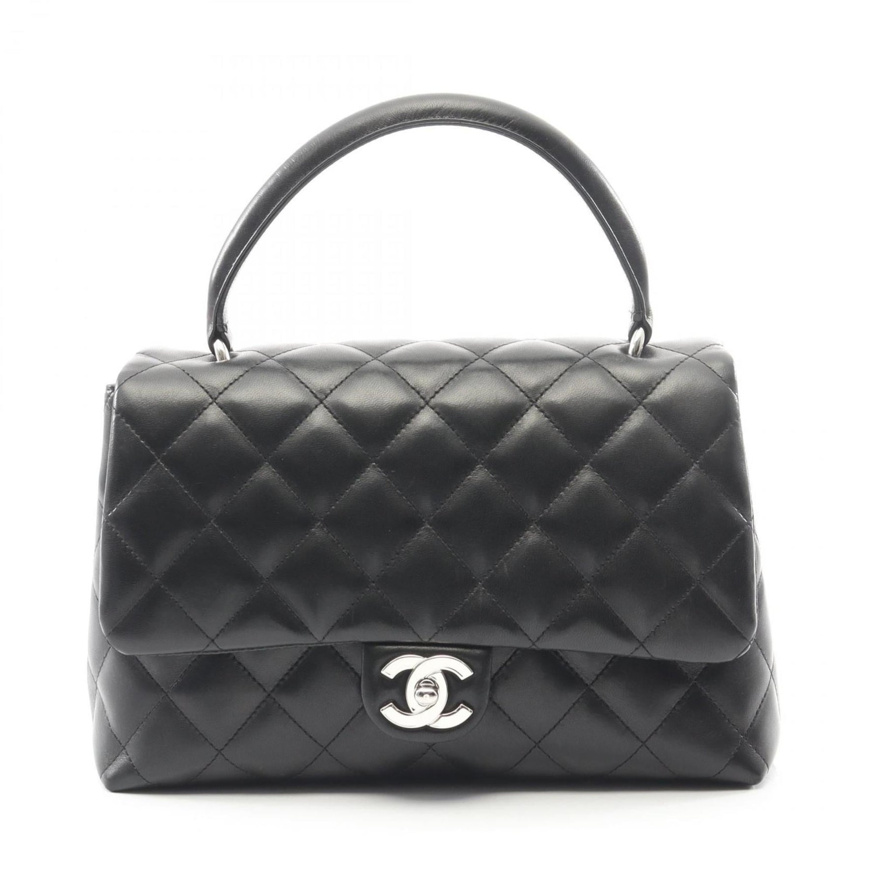 CHANEL Matelasse Top Handle Handbag in Lambskin Leather