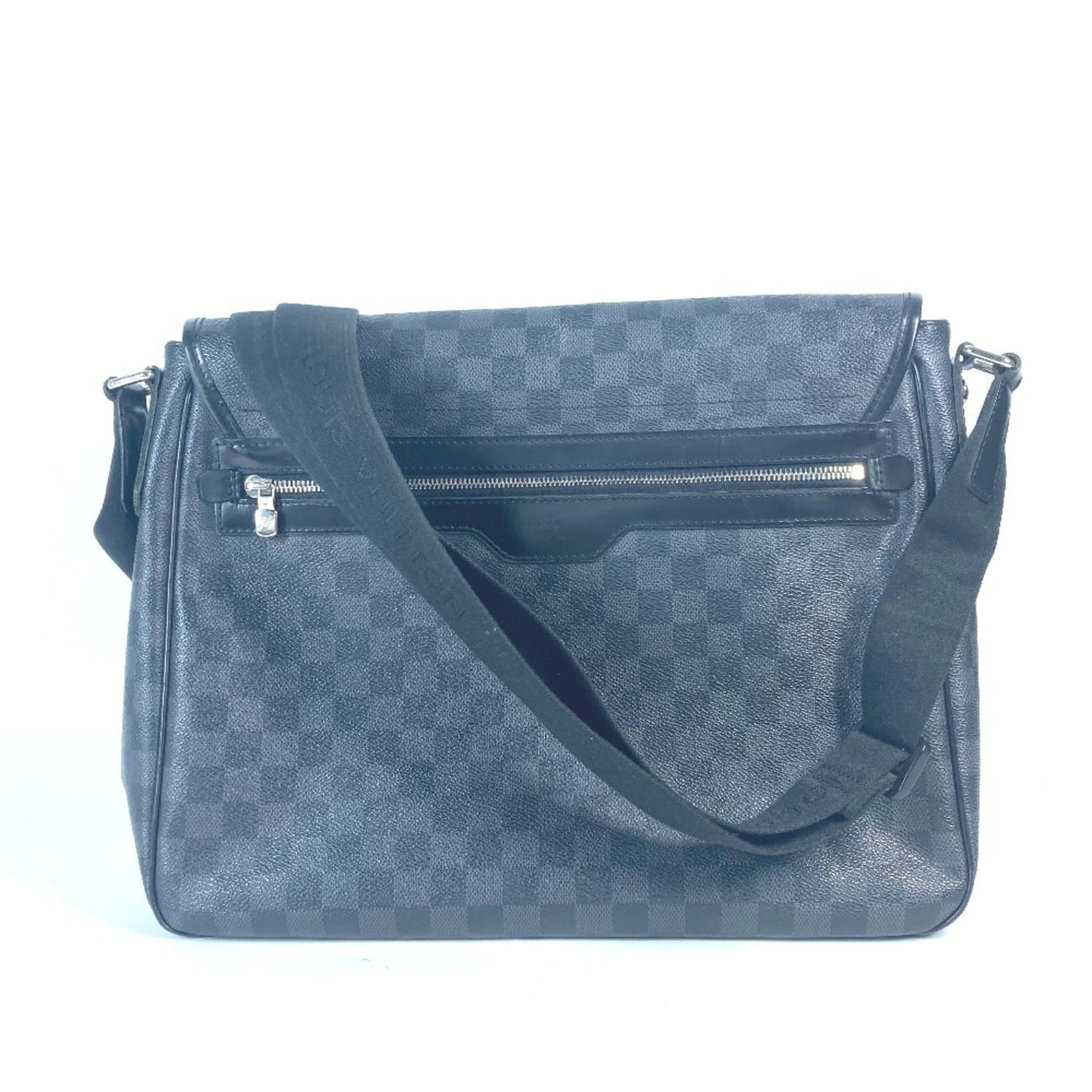 Louis Vuitton Damier Graphite Daniel GM Flap Bag Messenger Crossbody Shoulder Canvas Men's