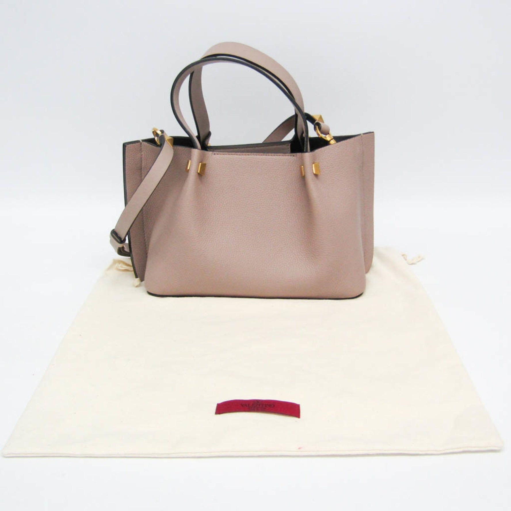 Valentino Garavani V Logo Escape Small Leather Handbag Dusty Pink