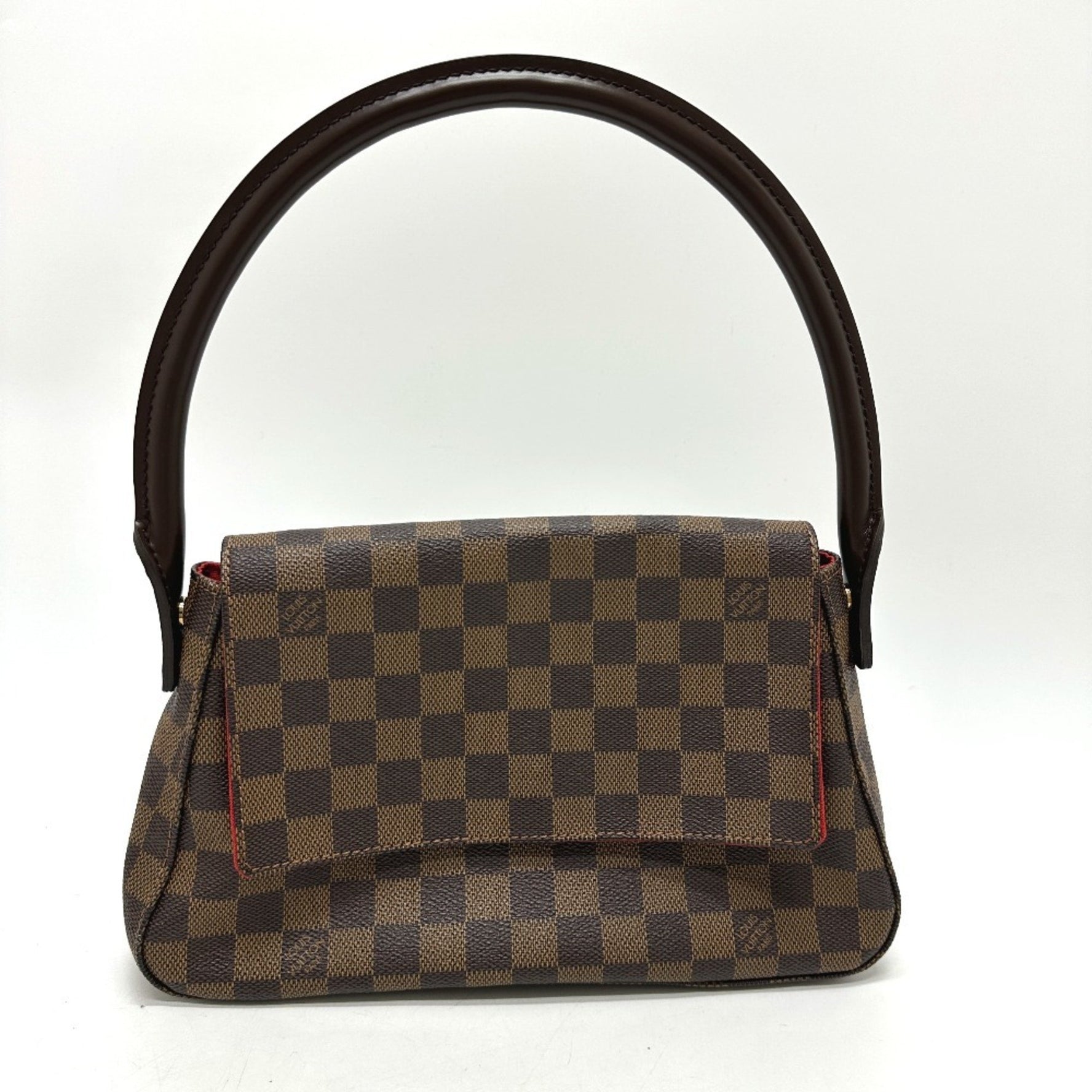LOUIS VUITTON N51158 Damier Mini Looping SPO Special Order Shoulder Bag Tote Canvas Women's Ebene Brown