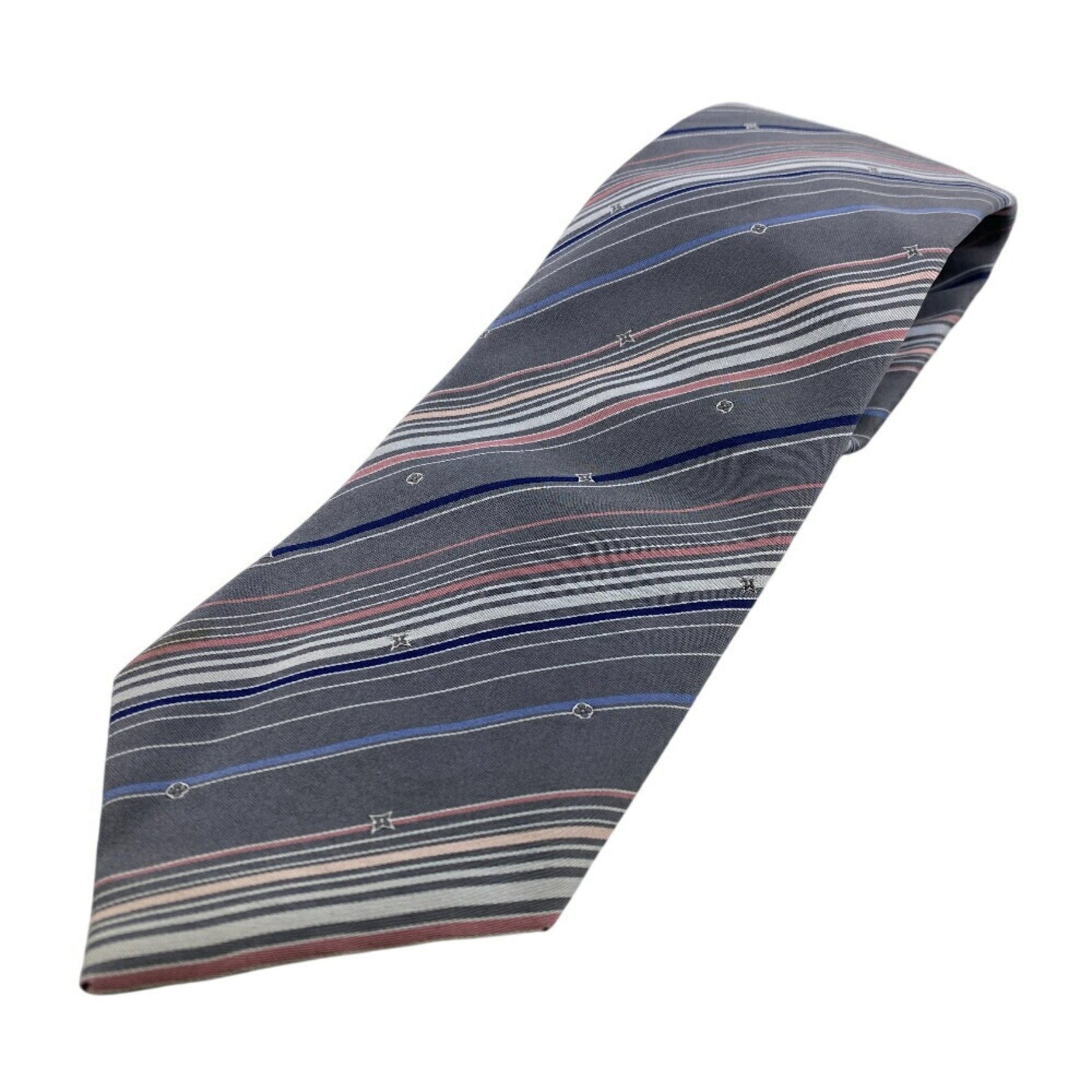 Louis Vuitton Monogram Silk Stripe Tie in Multicolor