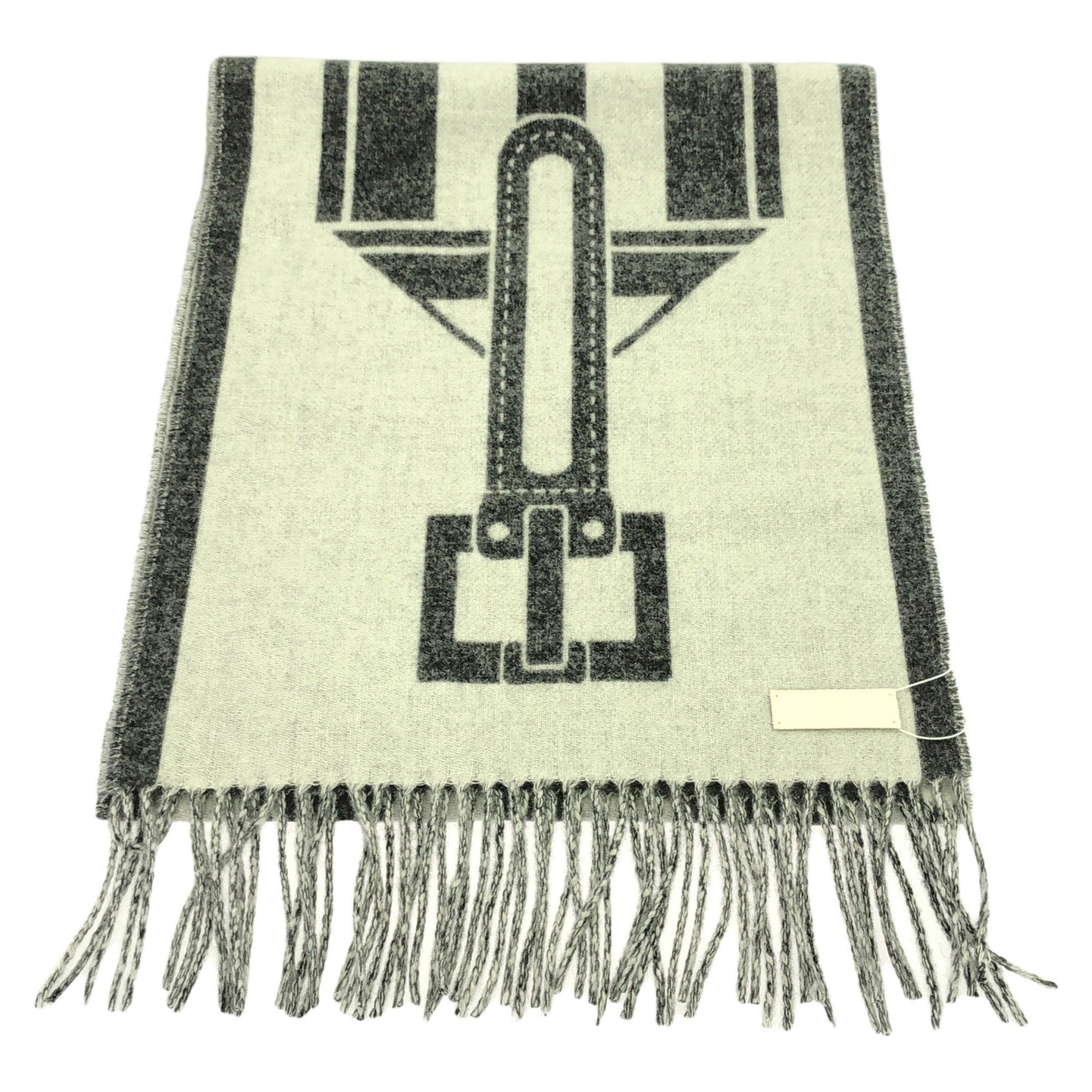HERMES Cashmere Scarf "Sangle" Clothing Men's 01