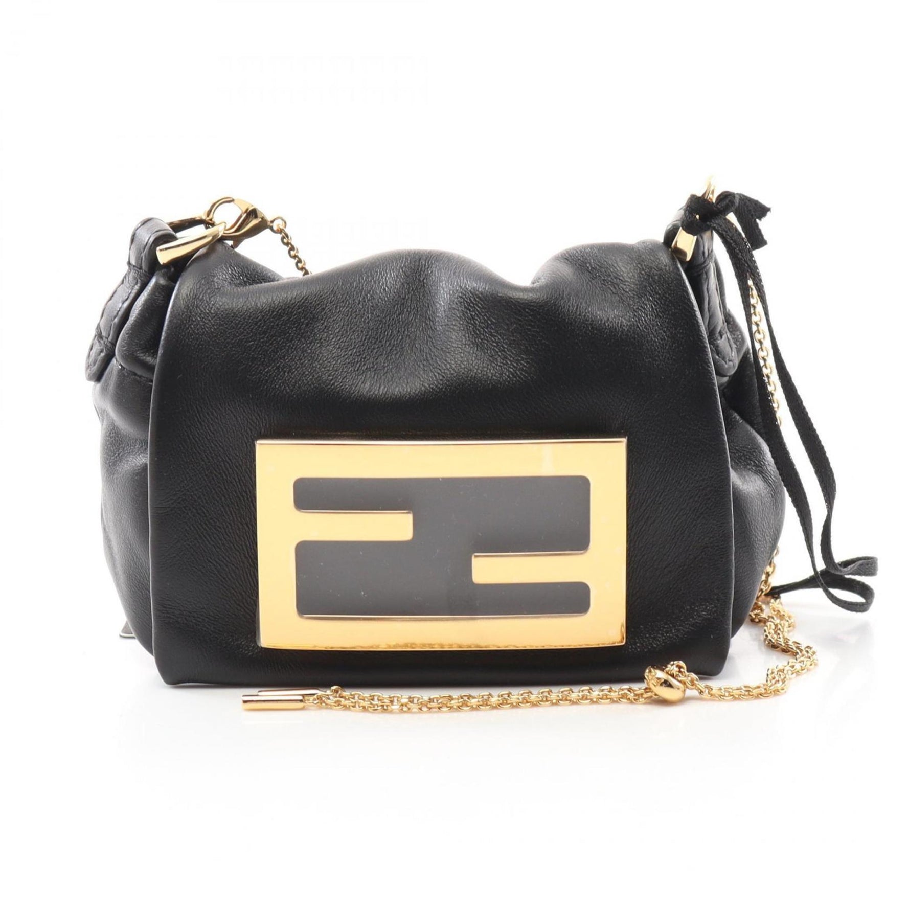 FENDI Nano Mamma Baguette Shoulder Bag Leather
