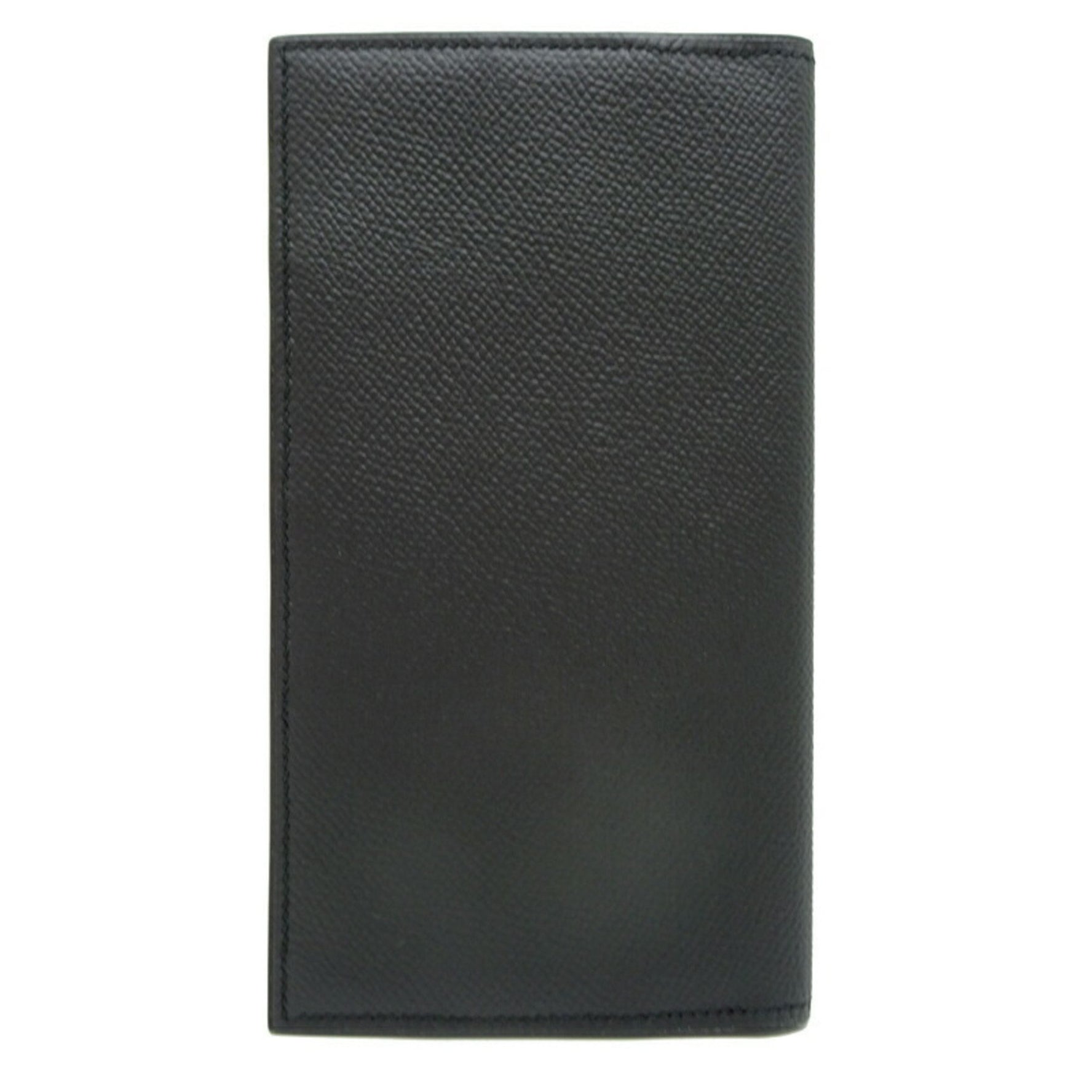 Hermes Hermès MC2 Fleming D Stamp 2019 Women's and Men's Bifold Wallet in Black Epsom Leather