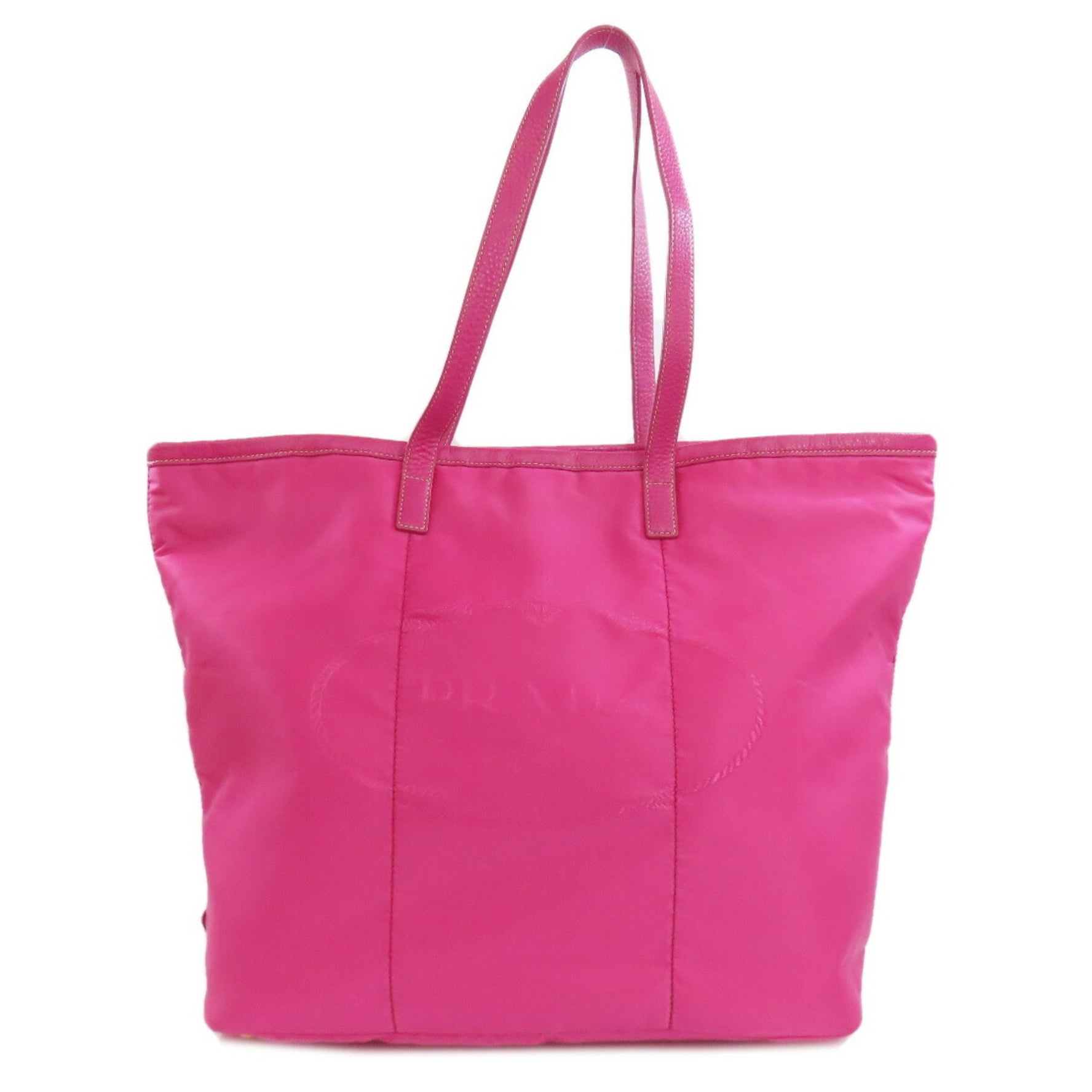 Prada metal tote bag nylon material