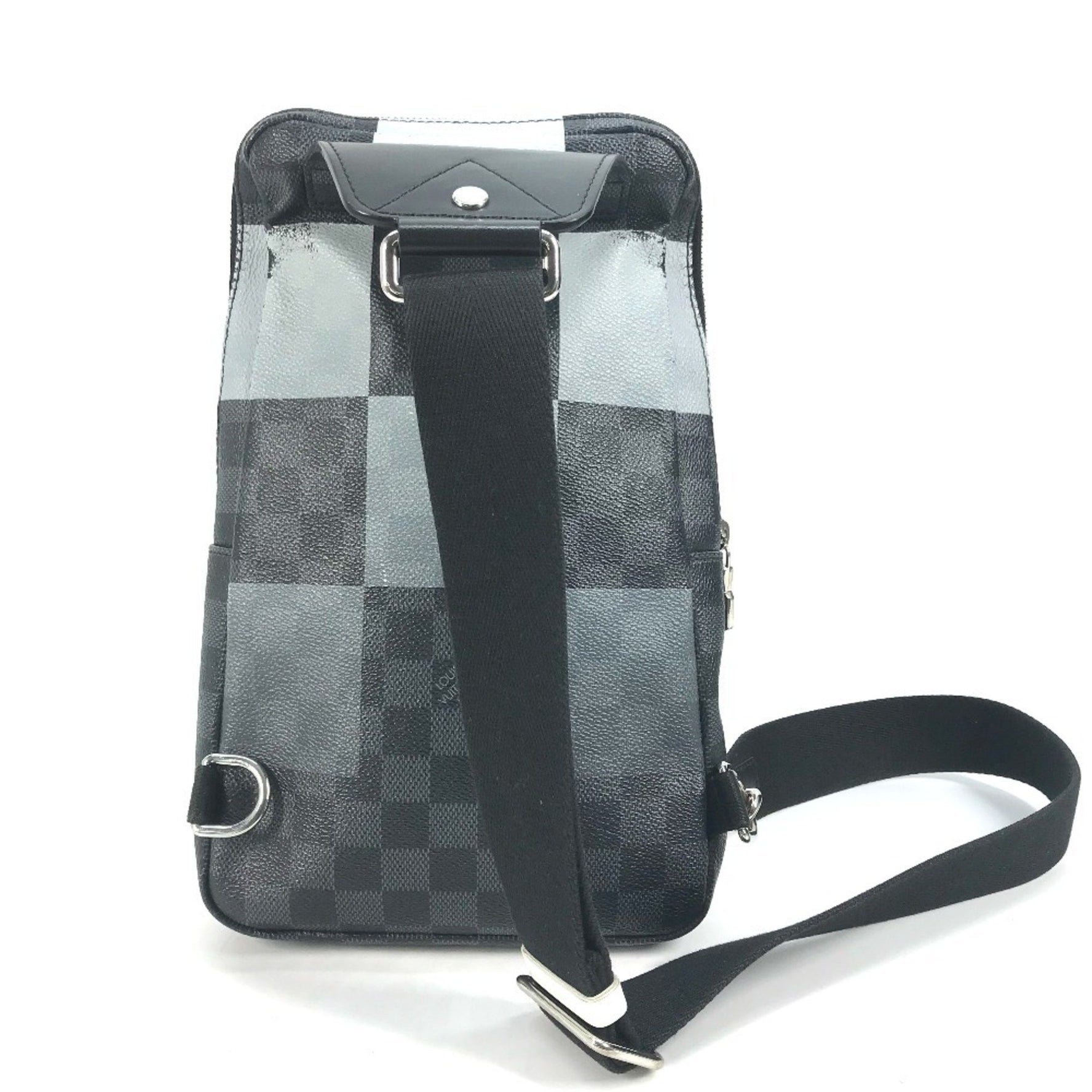 LOUIS VUITTON N40403 Damier Graphite Giant Avenue Slingback Crossbody Shoulder Bag Canvas Men's Black