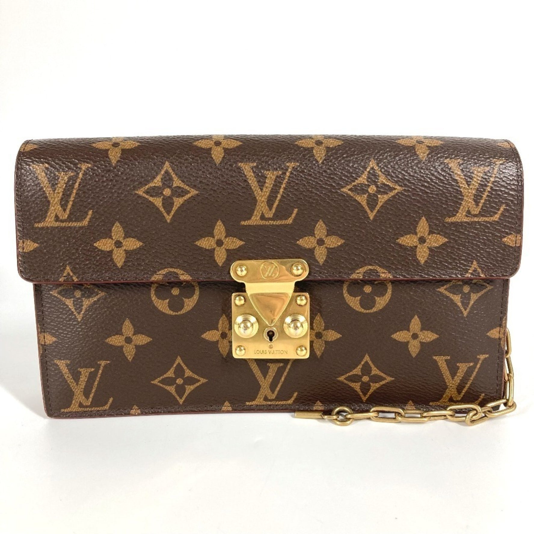 LOUIS VUITTON Monogram S-Lock Belt Pouch PM, Bag, Shoulder Long Wallet, Waist Canvas, Unisex, Brown