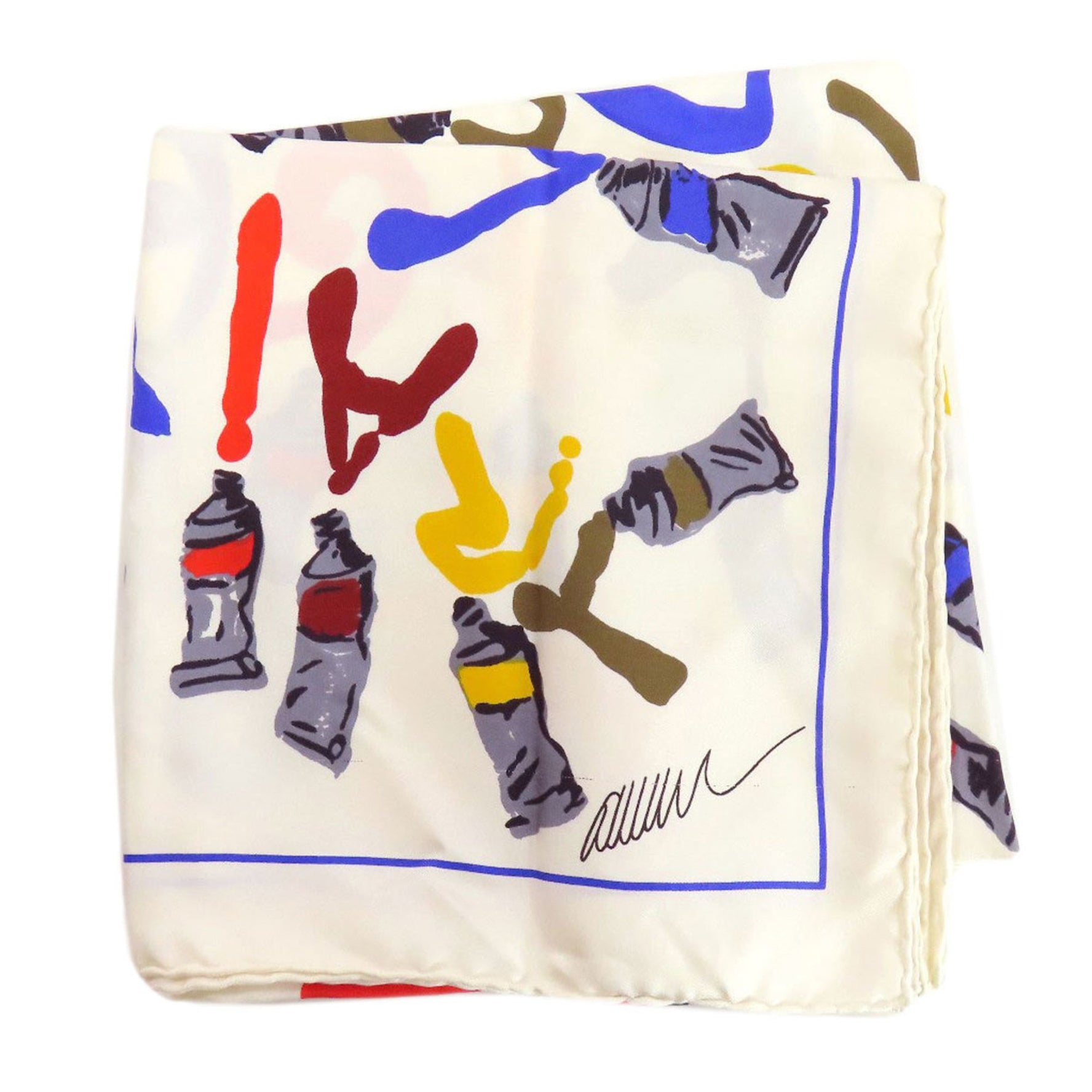 Louis Vuitton Paint Pattern Scarf Silk Women's LOUIS VUITTON
