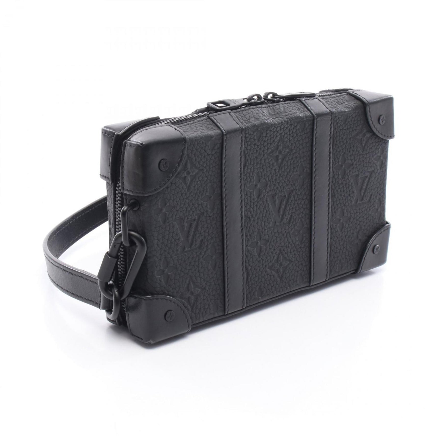 Louis Vuitton Soft Trunk Wallet Shoulder Bag in Monogram Taurillon Leather, Black