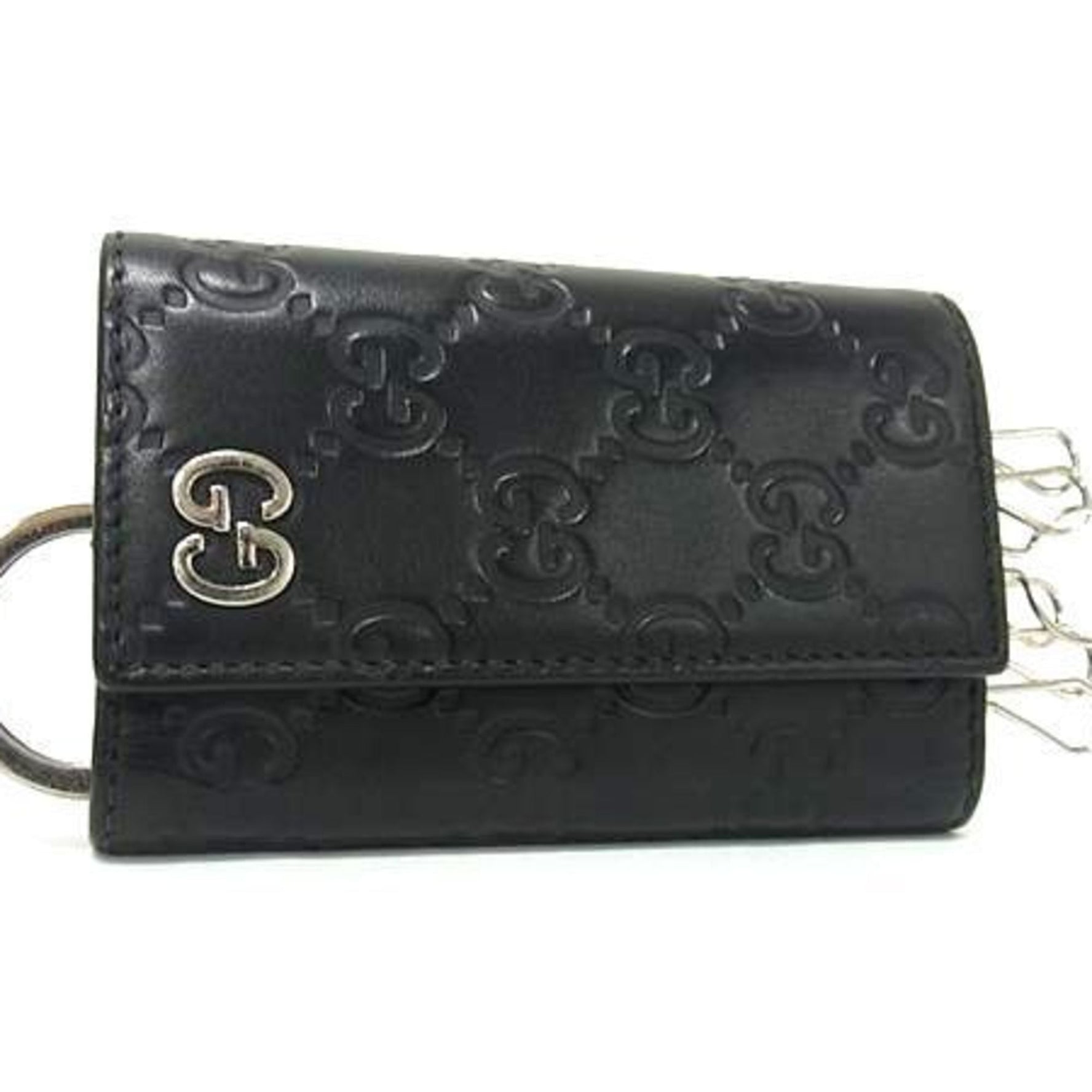 GUCCI Guccissima Key Case Leather GG
