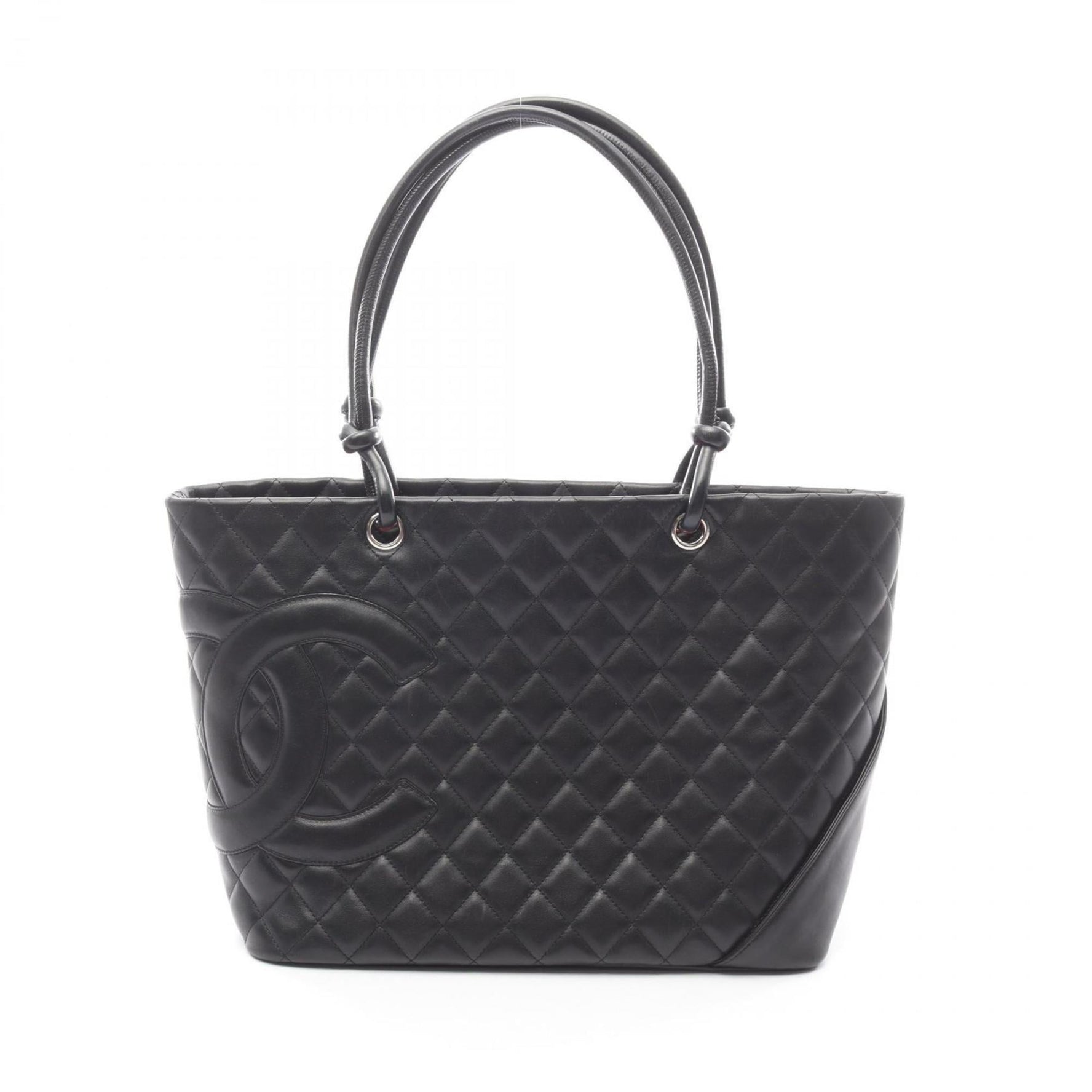 CHANEL Cambon Line Large Tote Bag, Lambskin Leather