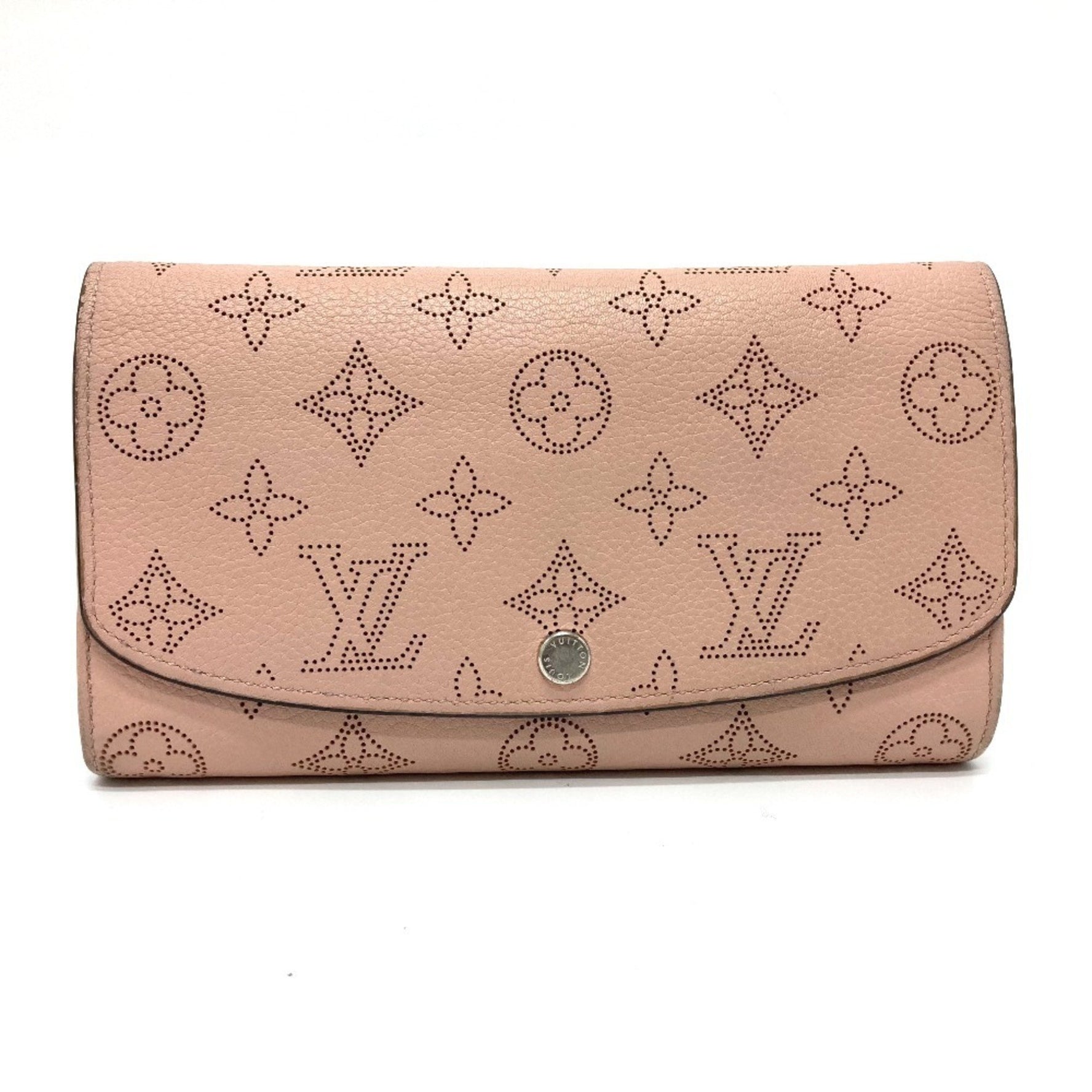 Louis Vuitton Monogram Mahina Portefeuille Iris Bifold Long Wallet in Leather, Magnolia Pink