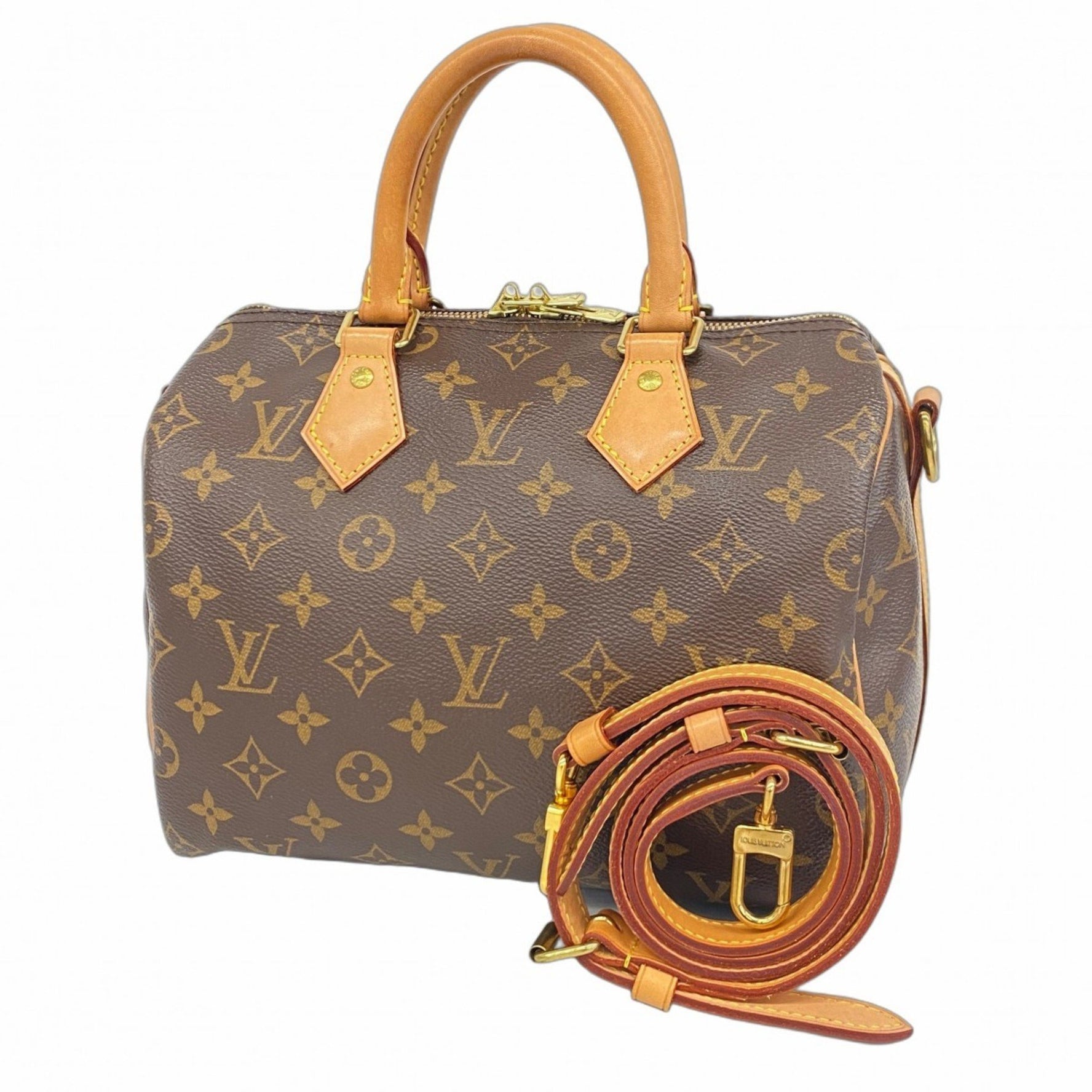 Louis Vuitton Monogram Speedy Bandouliere 25 Handbag M46977 Brown Women's