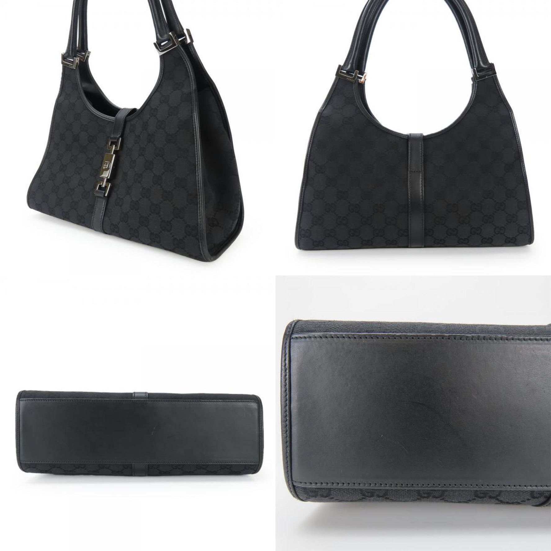 Gucci Handbag 01719 Jackie GG Canvas