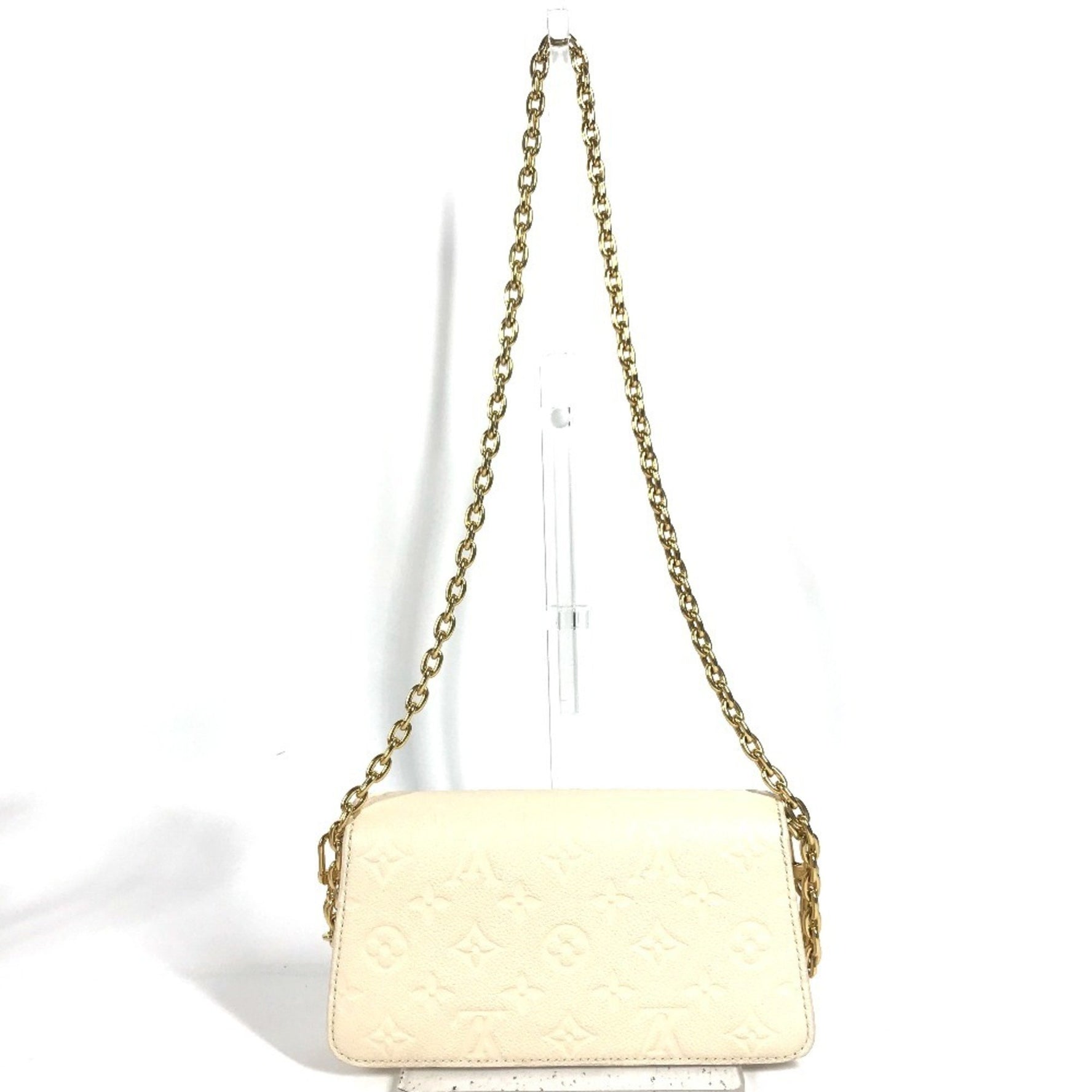 LOUIS VUITTON M82836 Monogram Empreinte Wallet on Chain Metis Pochette Shoulder Bag in Leather, Crème Beige