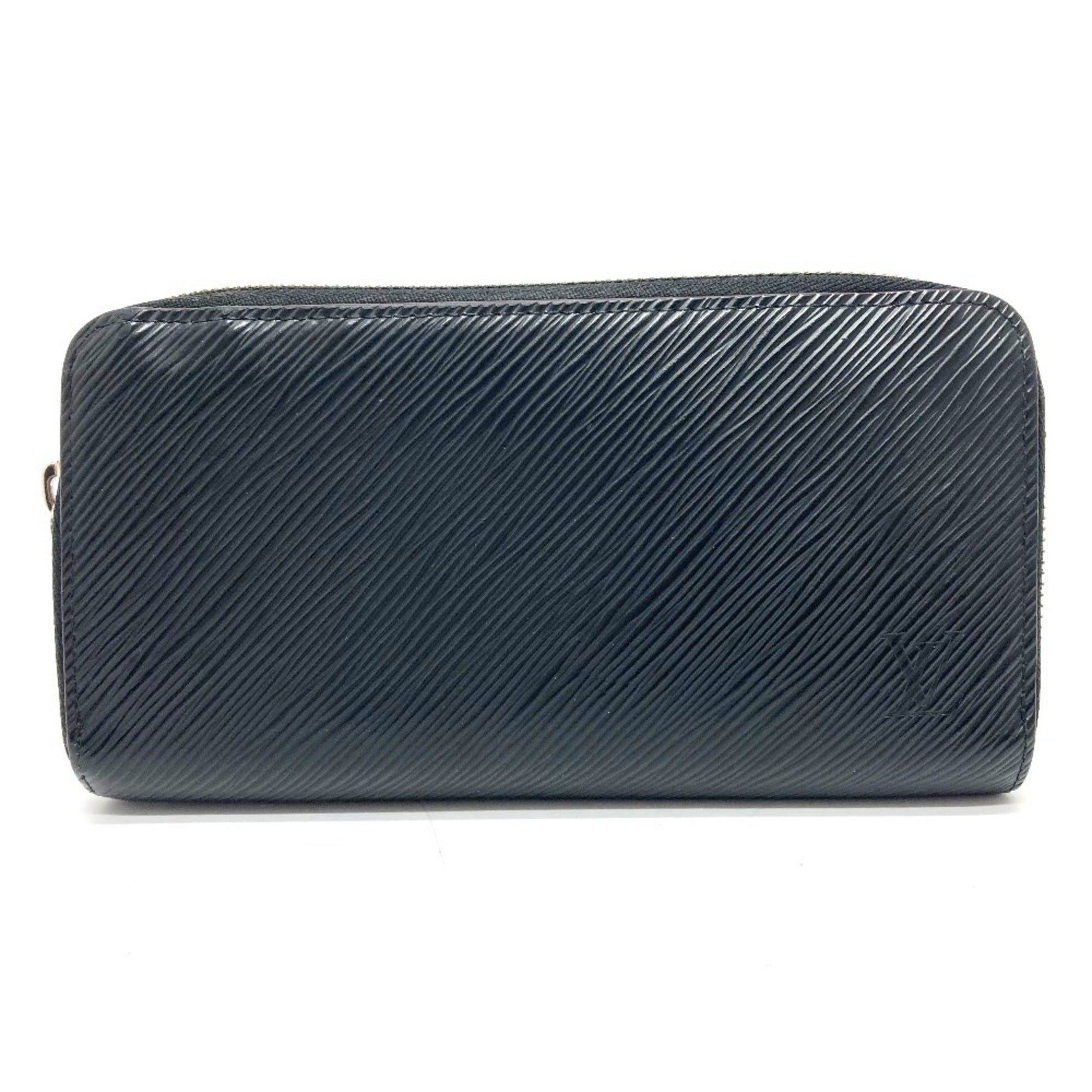Louis Vuitton Epi Zippy Wallet, Round Zipper Long Wallet in Leather, Noir x Hot Pink