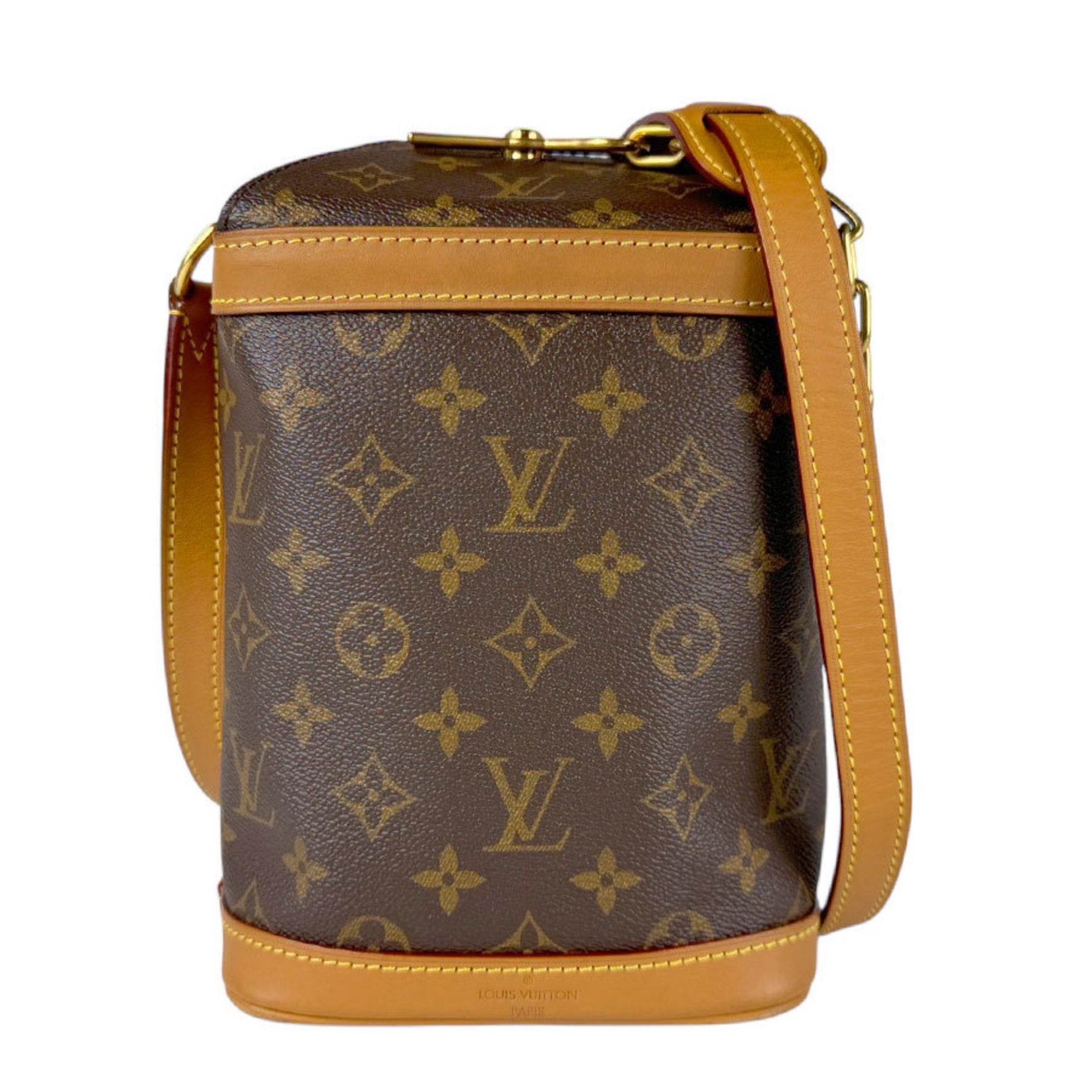 Louis Vuitton LOUIS VUITTON Shoulder Bag Monogram Milk Box Canvas Brown Gold Women's M44877 z3336
