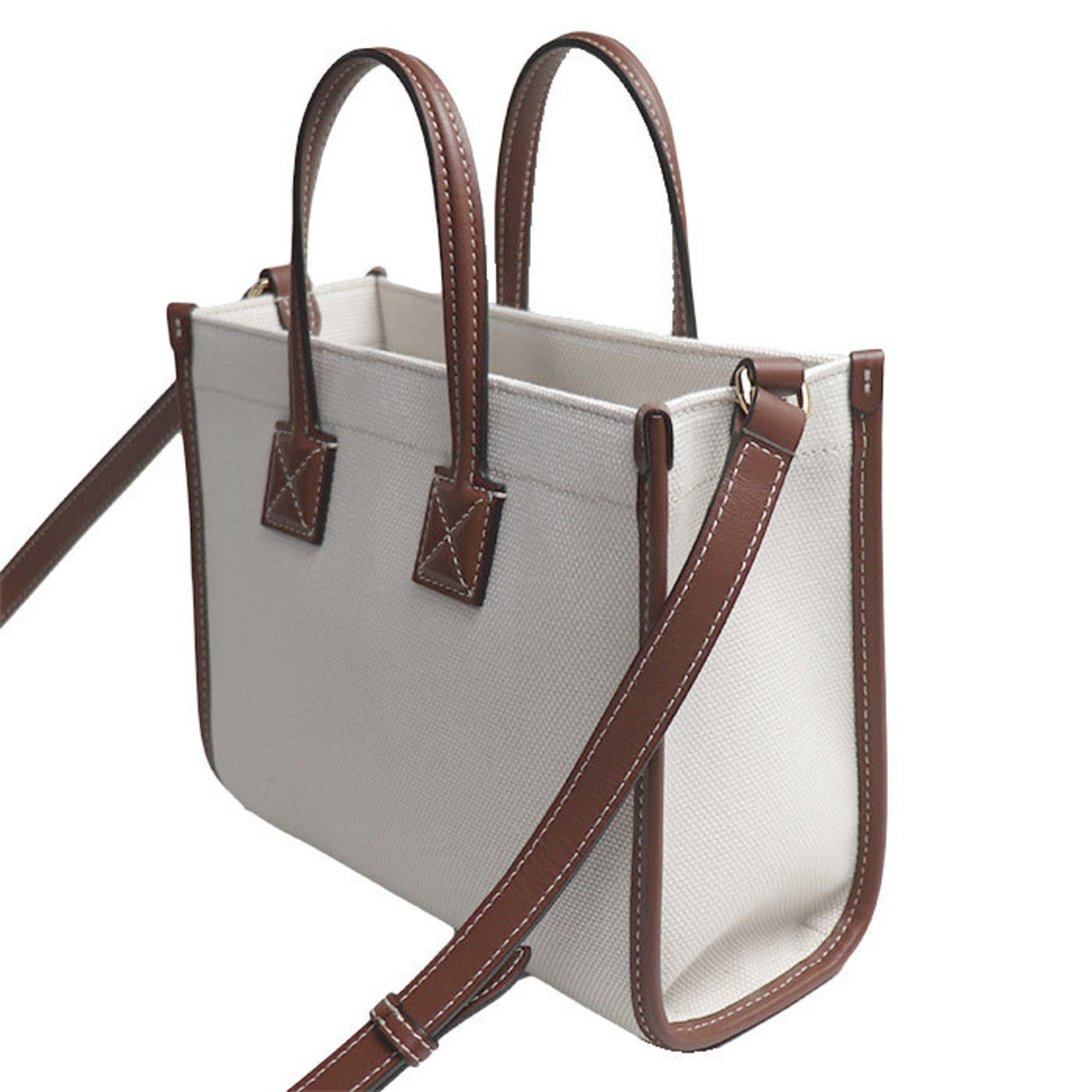 BURBERRY Freya Tote 2-Way Shoulder Bag Brown Natural/Tan Women's