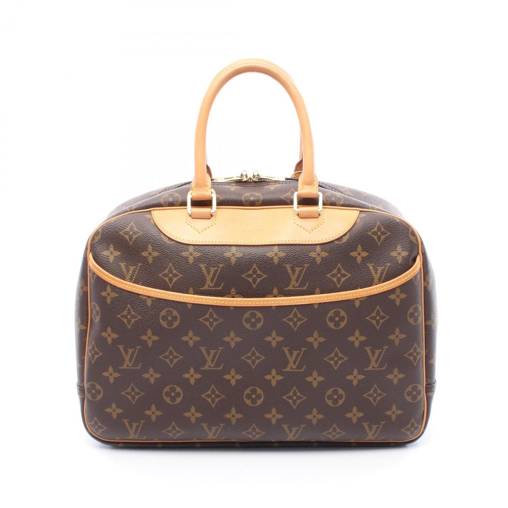 Louis Vuitton Deauville Bowling Vanity Handbag, Coated Canvas and Leather, Monogram
