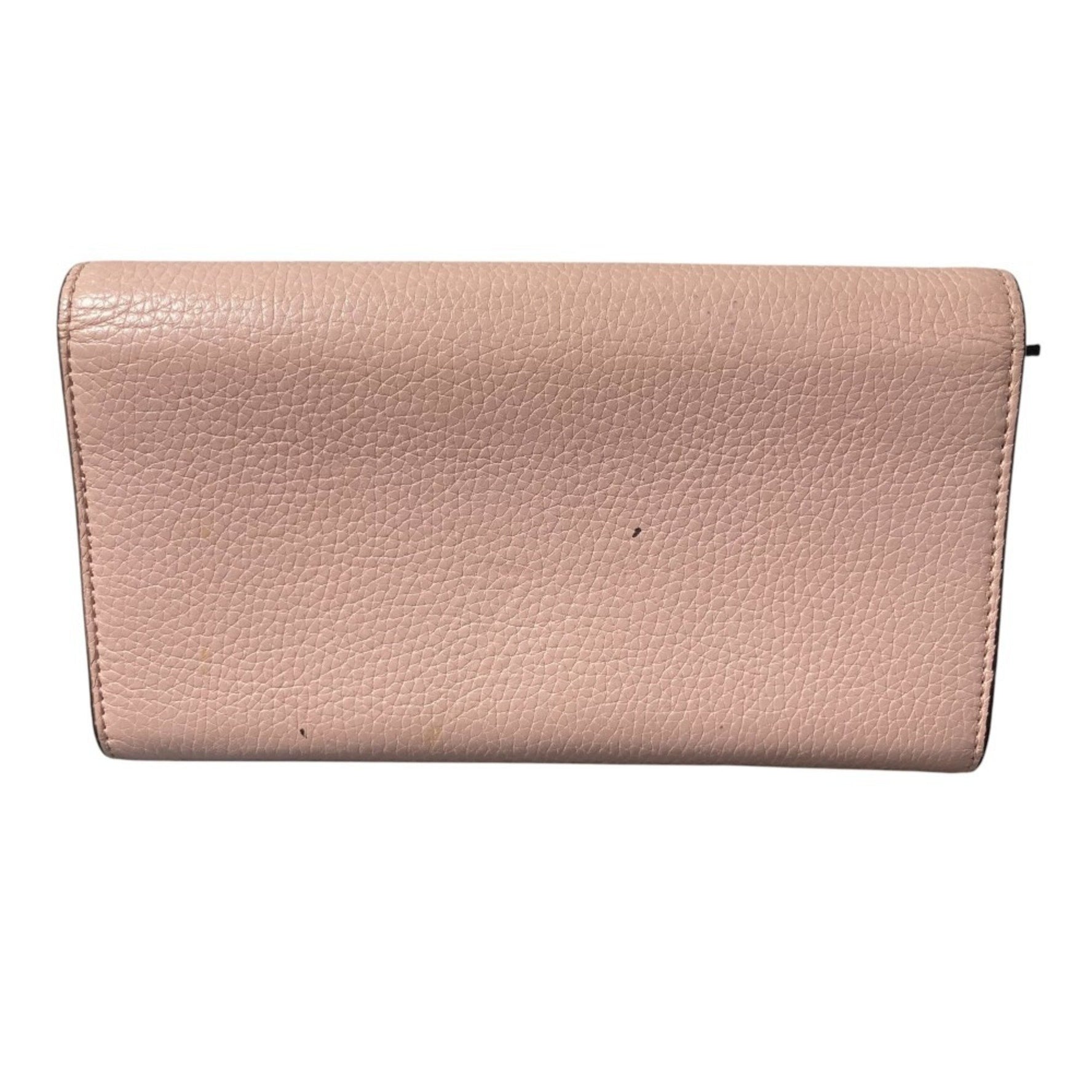 GUCCI Animalier Continental Wallet, Bifold Long Bee, Pink