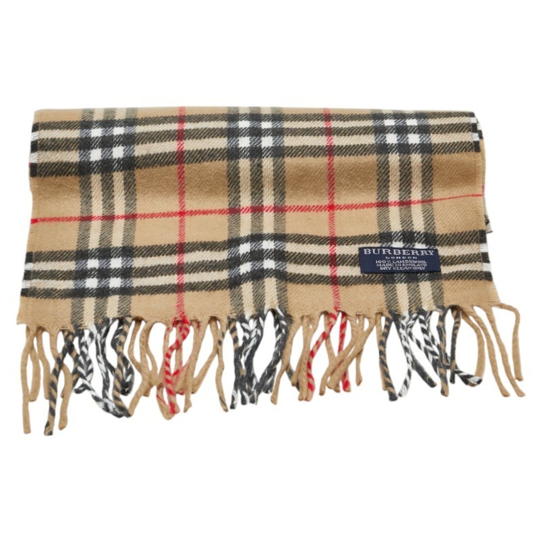 Burberry Nova Check Scarf Beige Multicolor Wool Women's BURBERRY