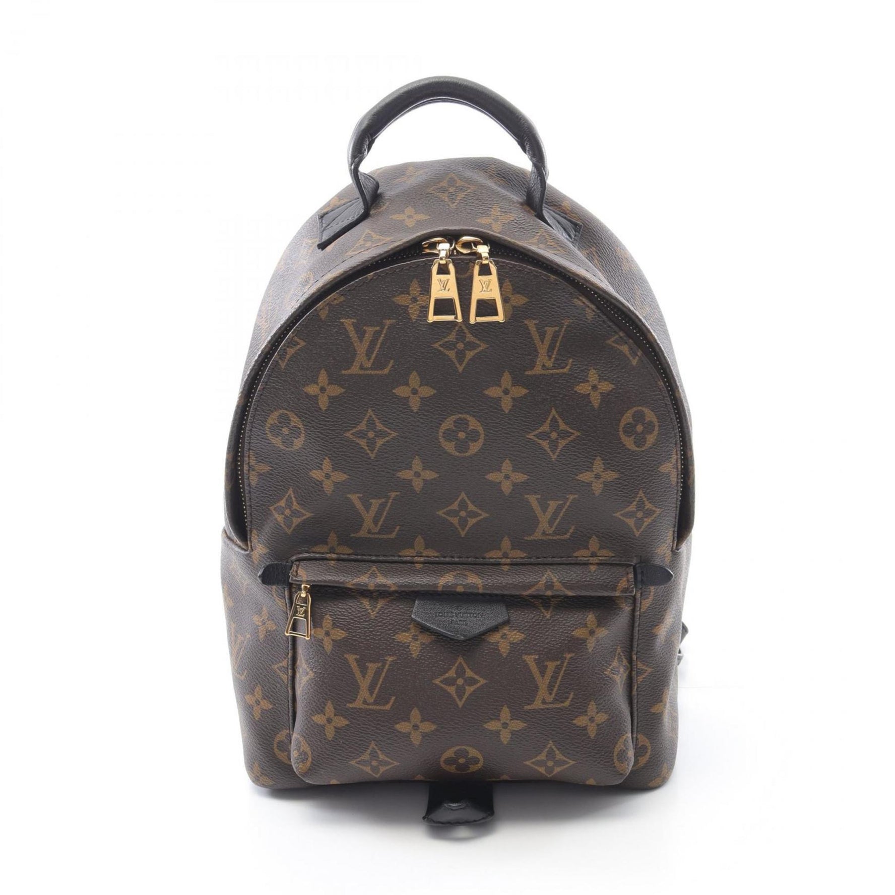 Louis Vuitton Palm Springs PM Monogram Backpack Coated Canvas Leather Brown Black