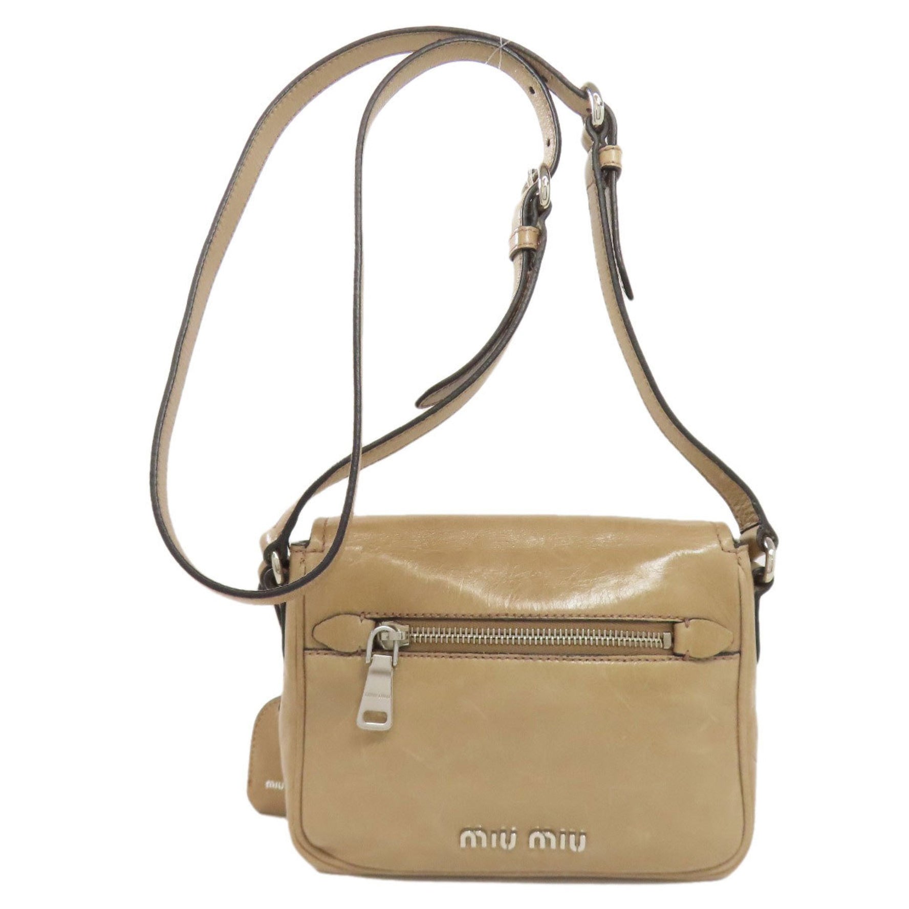 Miu Miu Miu logo shoulder bag leather