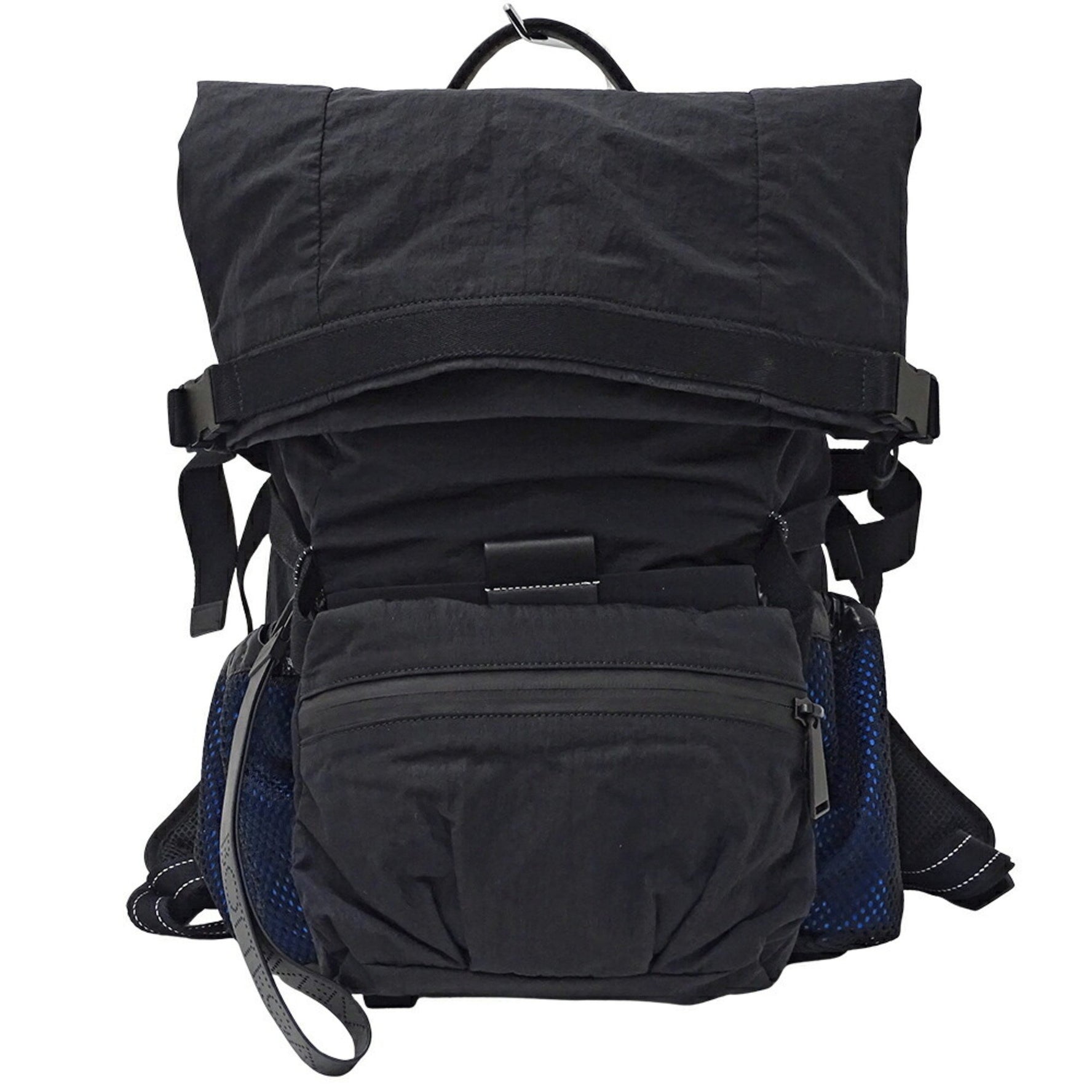 Bottega Veneta bags for men and women, nylon backpacks in black blue.