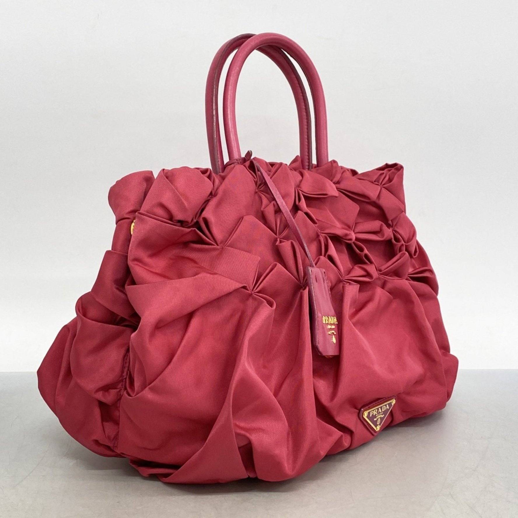 Prada Women's Red Nylon Handbag P1159650