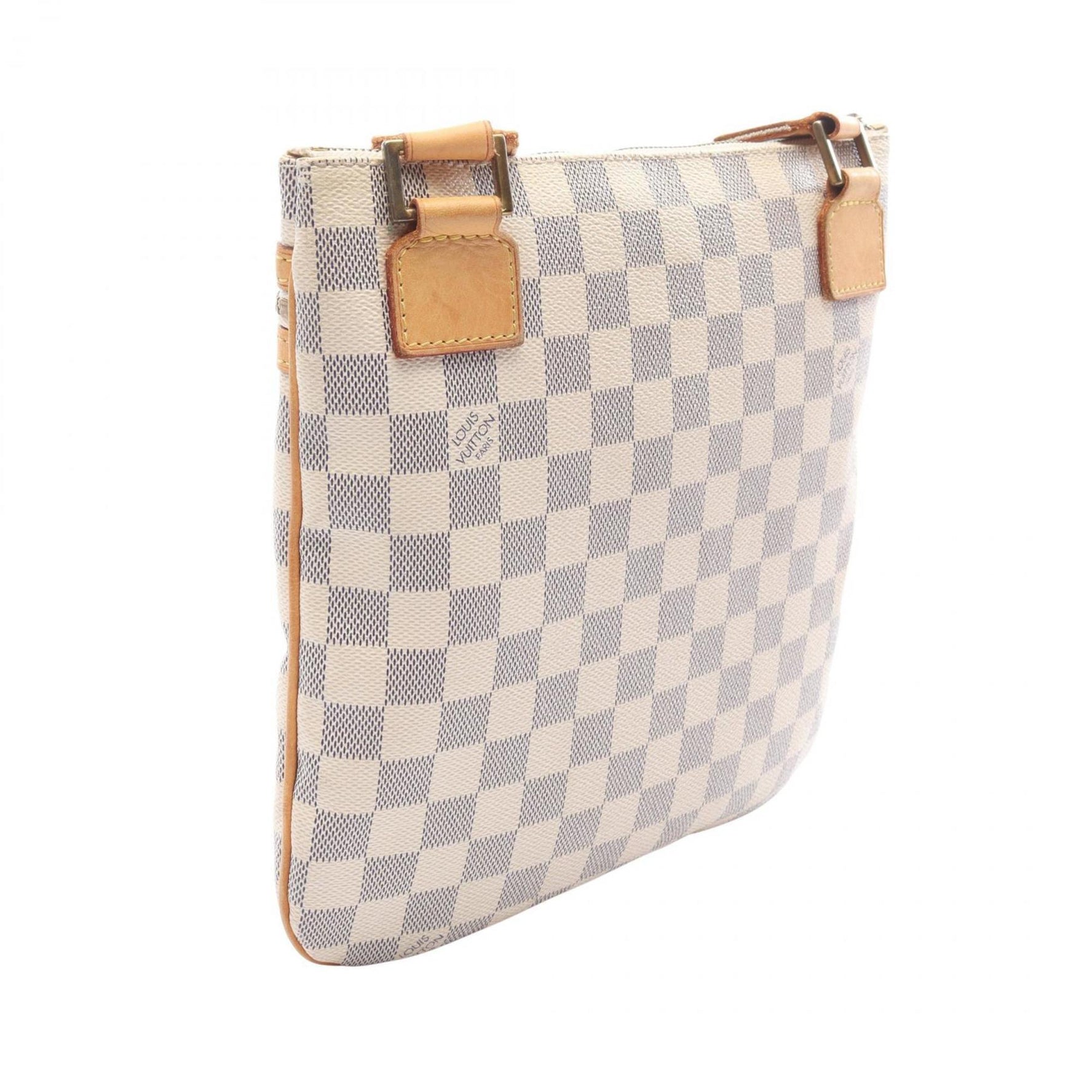 Louis Vuitton Pochette Bosphore Shoulder Bag, Coated Canvas and Leather with Damier Azur