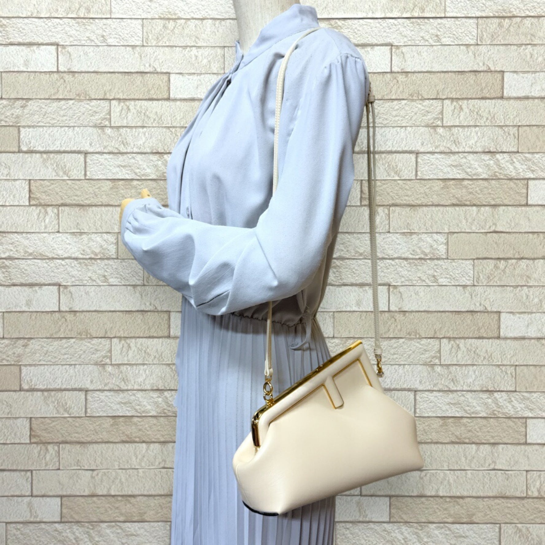 FENDI First Small Shoulder Bag Leather