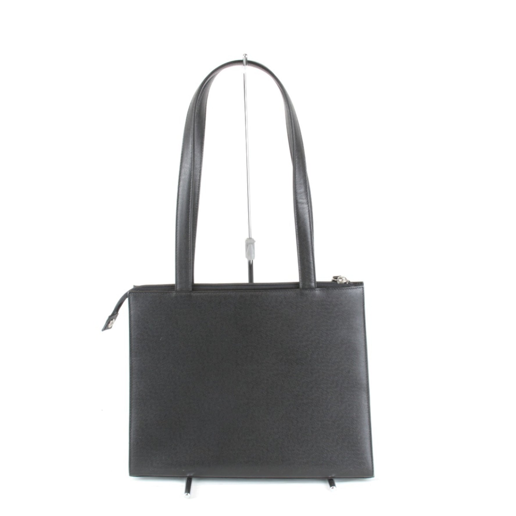 BURBERRY Tote Bag Leather Black Women's