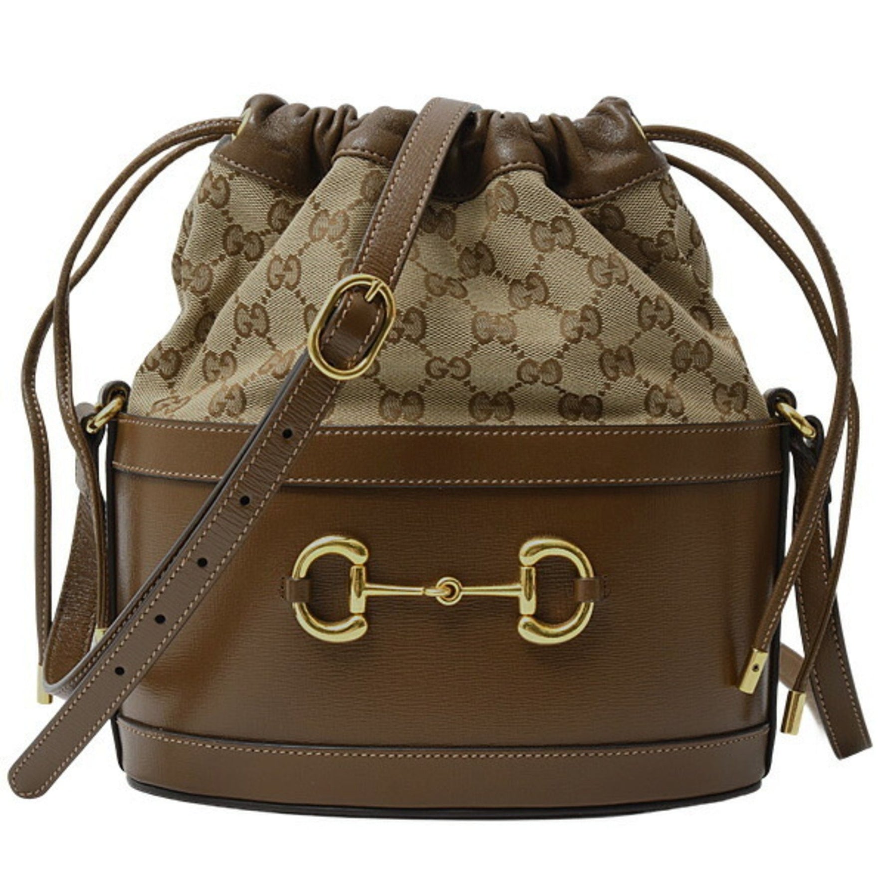 Gucci Horsebit 1955 Bucket Bag Shoulder GG Canvas