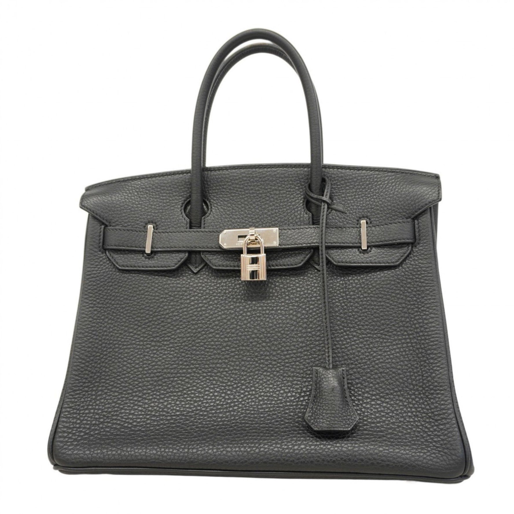 Hermes Birkin 30 Togo Black Handbag (H Stamp) for Women