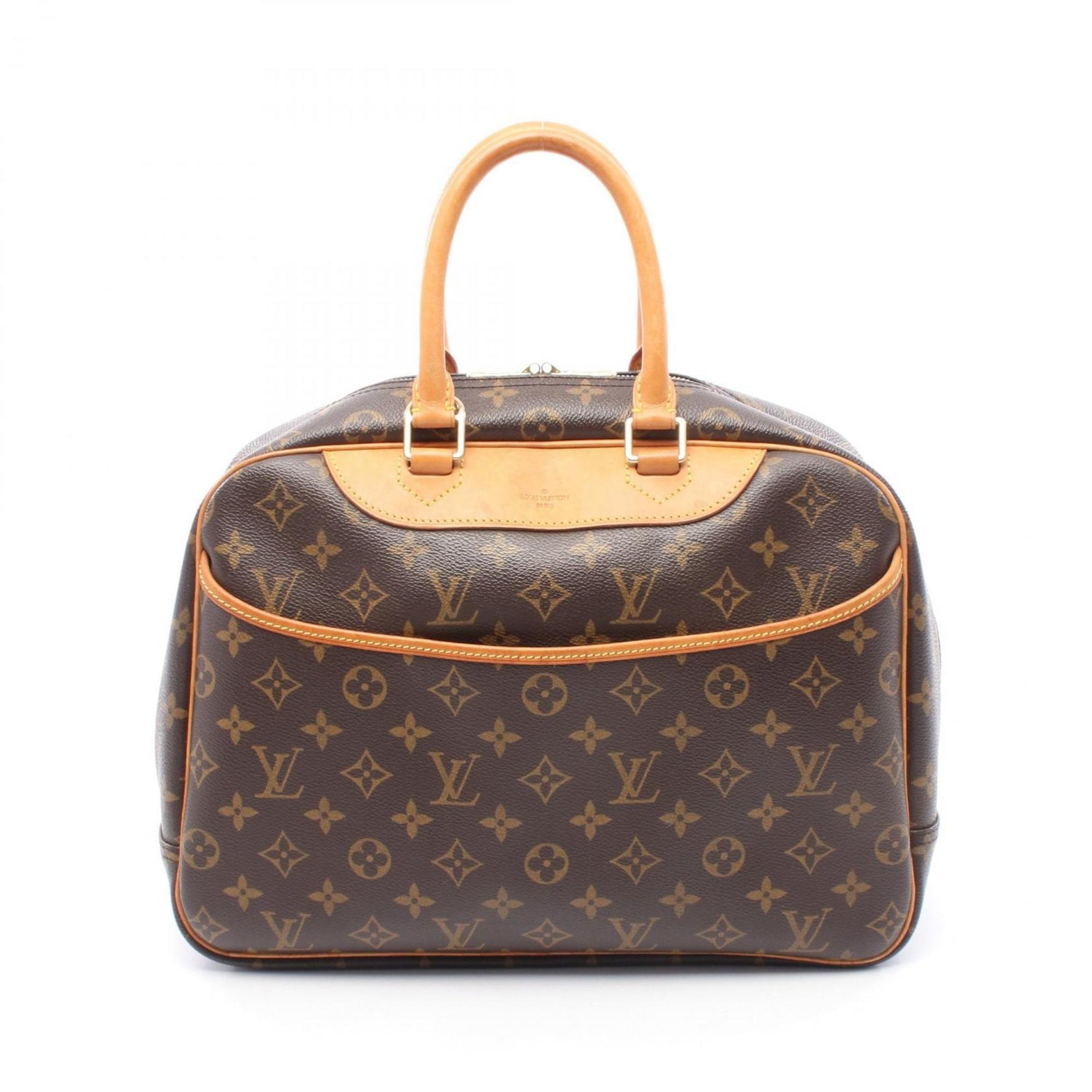 Louis Vuitton Deauville Bowling Vanity Handbag, Coated Canvas and Leather, Monogram